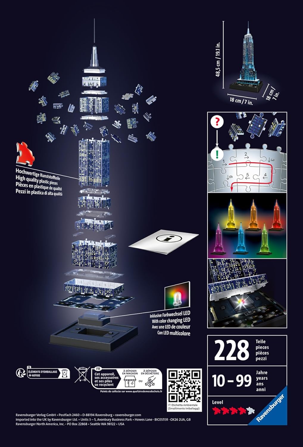 Ravensburger Puzzle 3D Empire State Building Night Edition - immagine 2