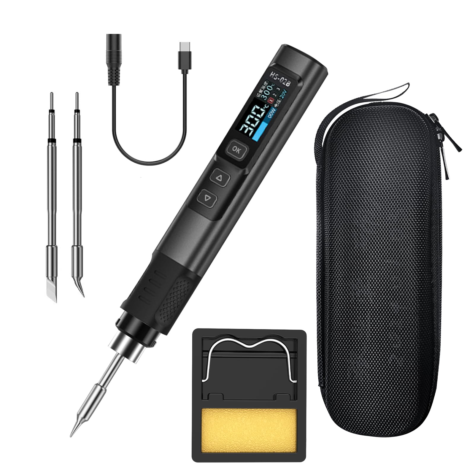 Set Saldatore HS-02B 100W DC 9-24V con 3 Teste