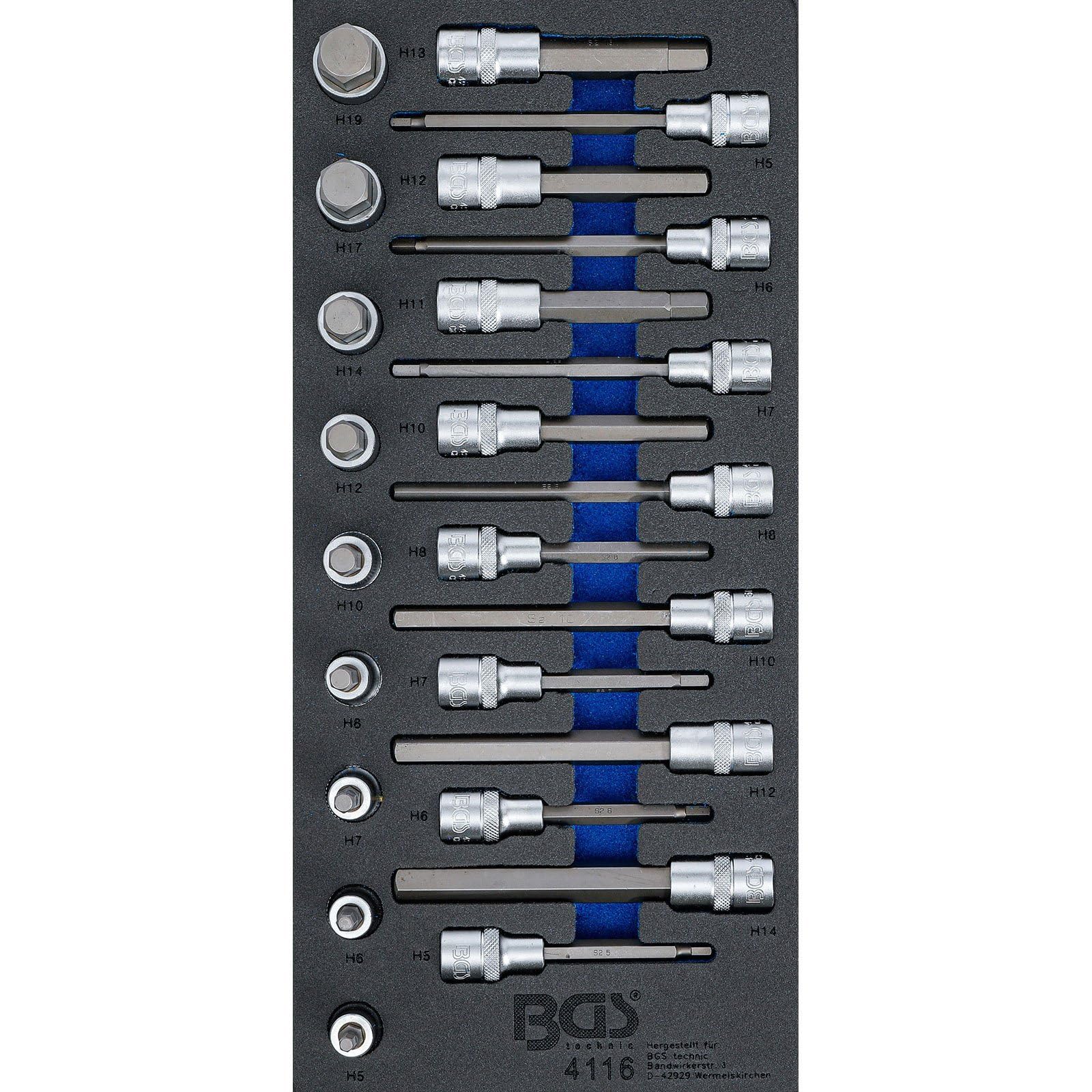 Bgs 4116 Modulo Carrelli Portautensili 1/3: Bussole Esagono Interno