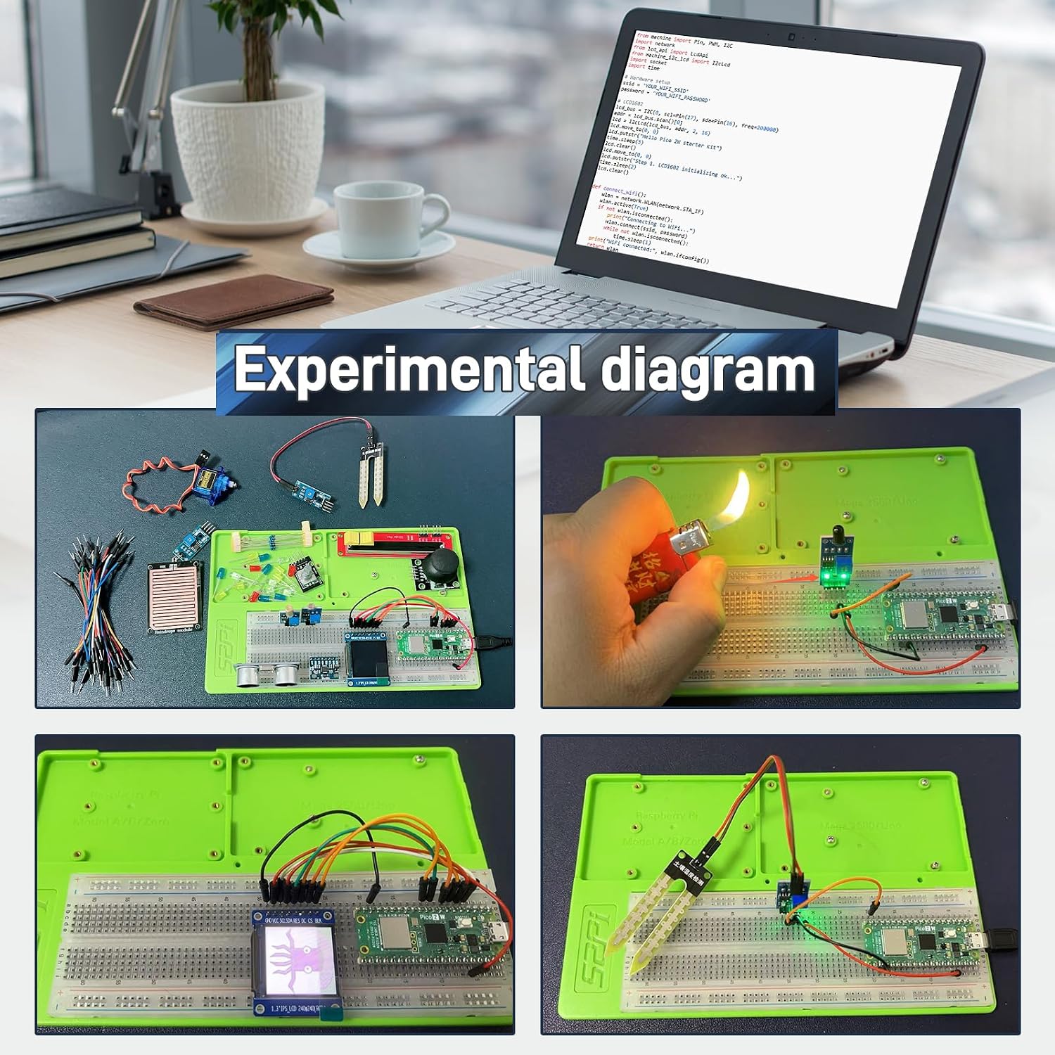 GeeekPi Ultimate Starter Kit for Pico 2W (Included), Dual Arm Cortex ...