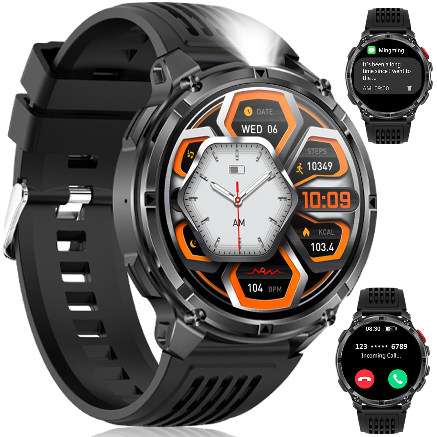 Smartwatch Uomo con Chiamate Bluetooth, Viola
