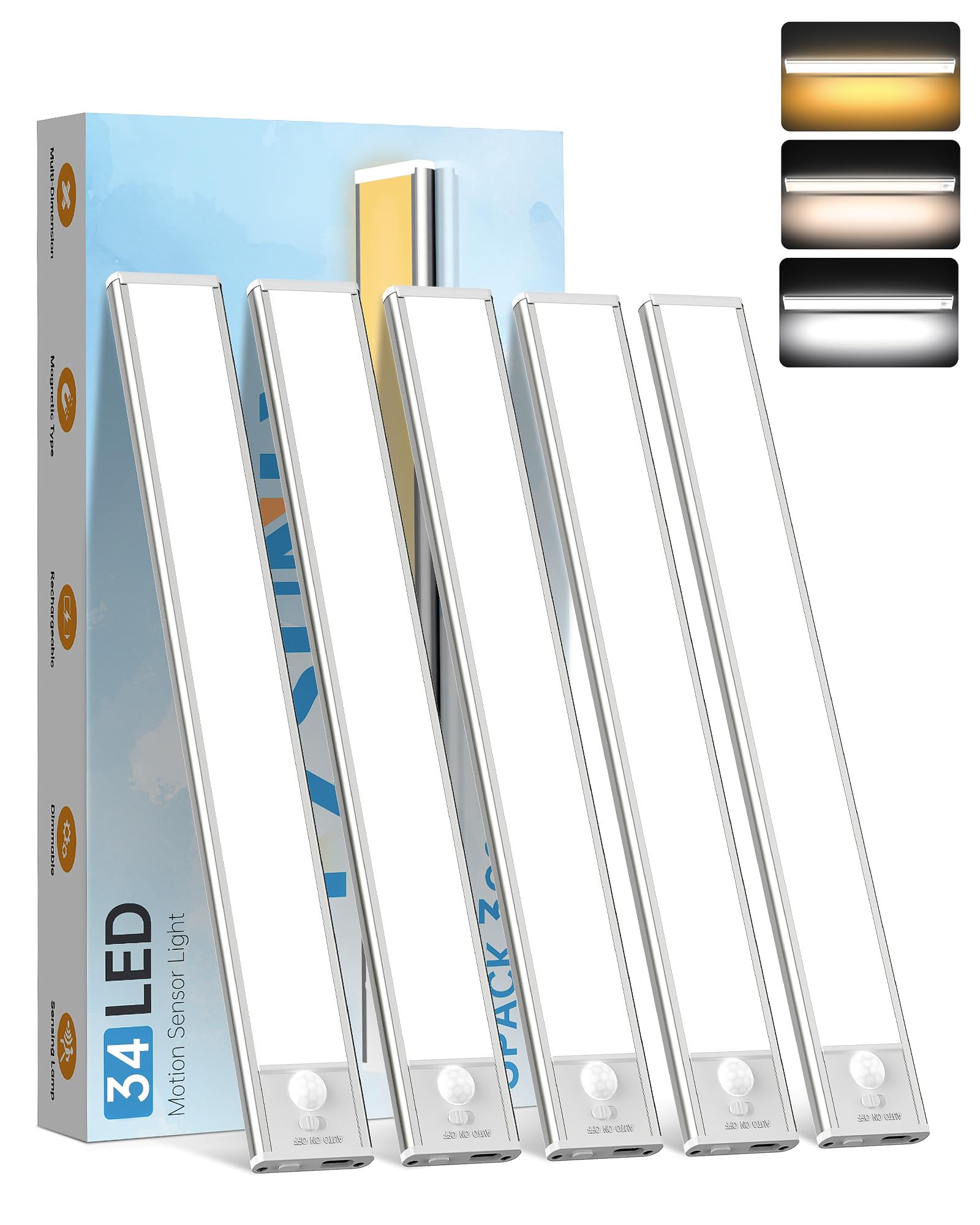 Luci LED Sottopensile Cucina 20cm (5 Pezzi)