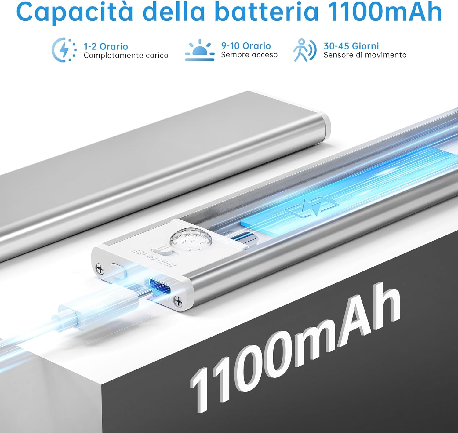 Luci LED Sottopensile Cucina 20cm (5 Pezzi) - immagine 3