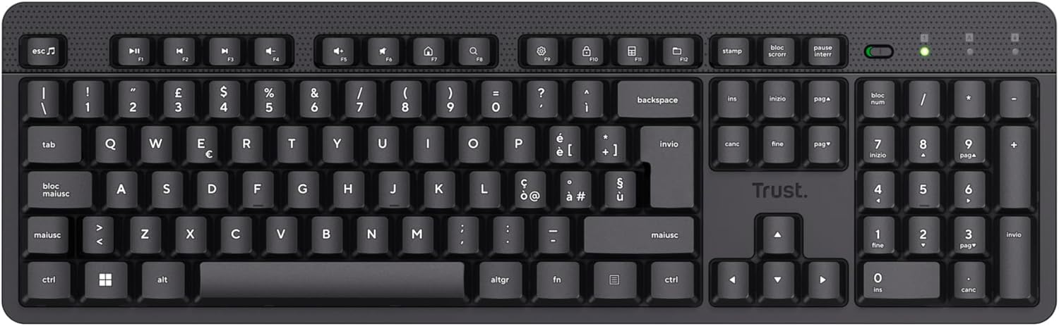 Trust Ody II - Tastiera Wireless Silenziosa QWERTY, Nero - immagine 2