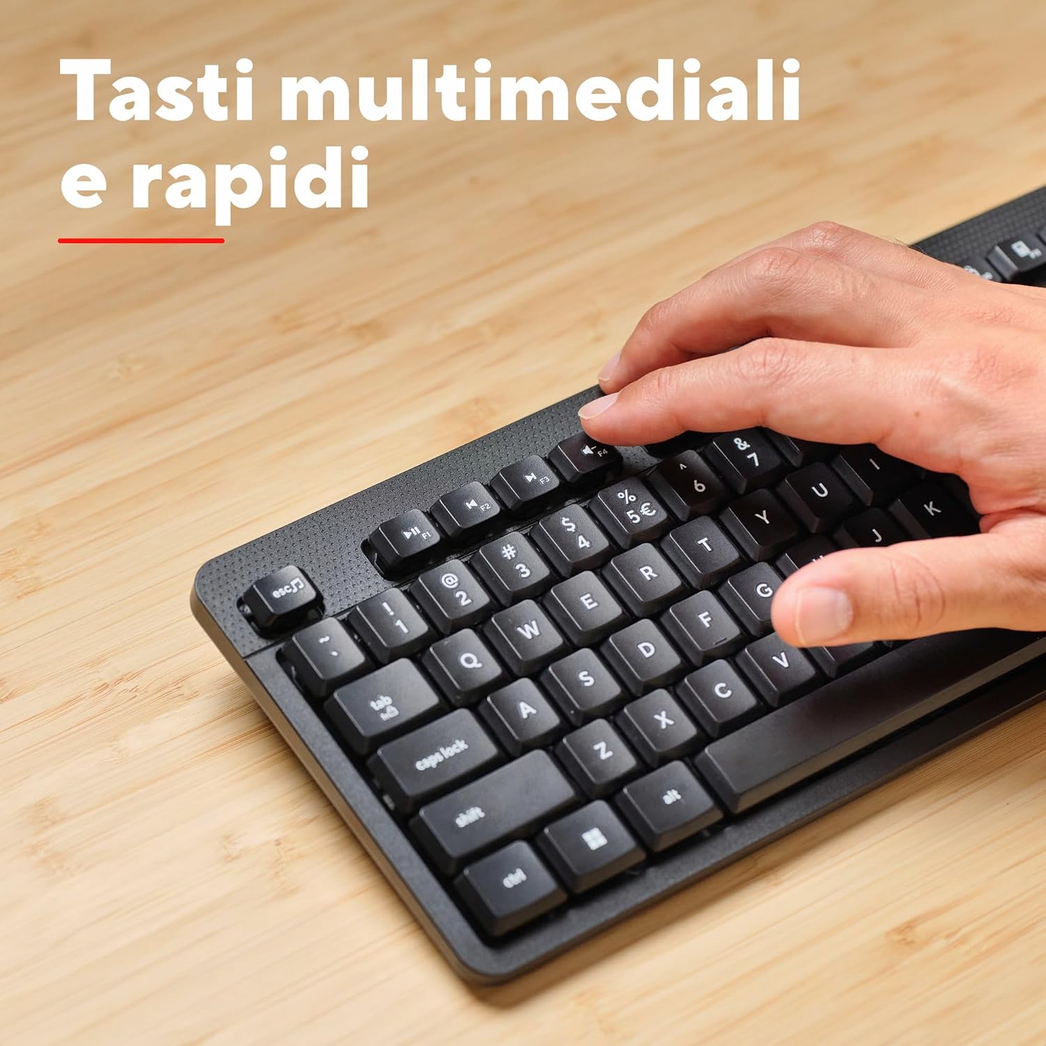 Trust Ody II - Tastiera Wireless Silenziosa QWERTY, Nero - immagine 6