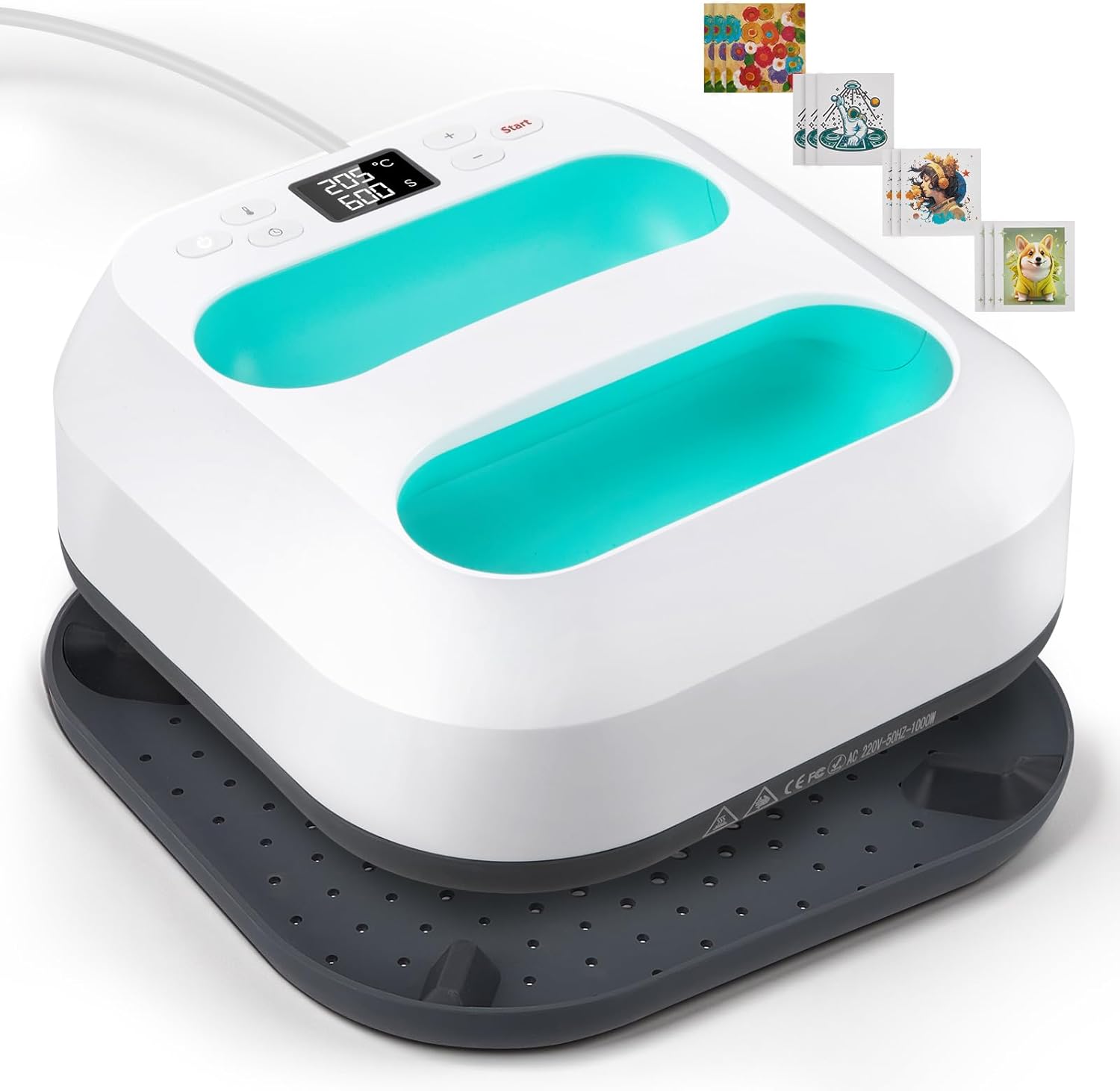 Pressa a Caldo Portatile per Tessuti 22.5x22.5CM - immagine 1