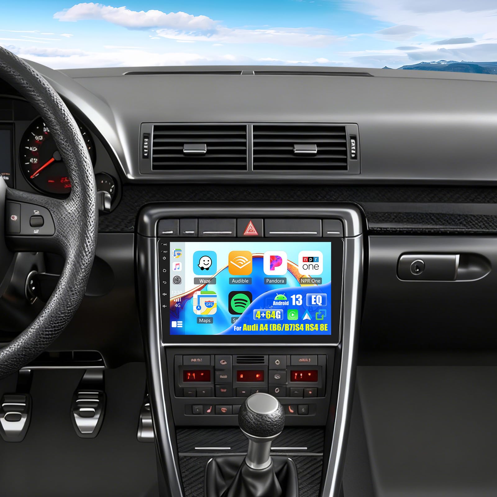 Oiliehu Android 13 Autoradio 9" per Audi A4/S4/RS4