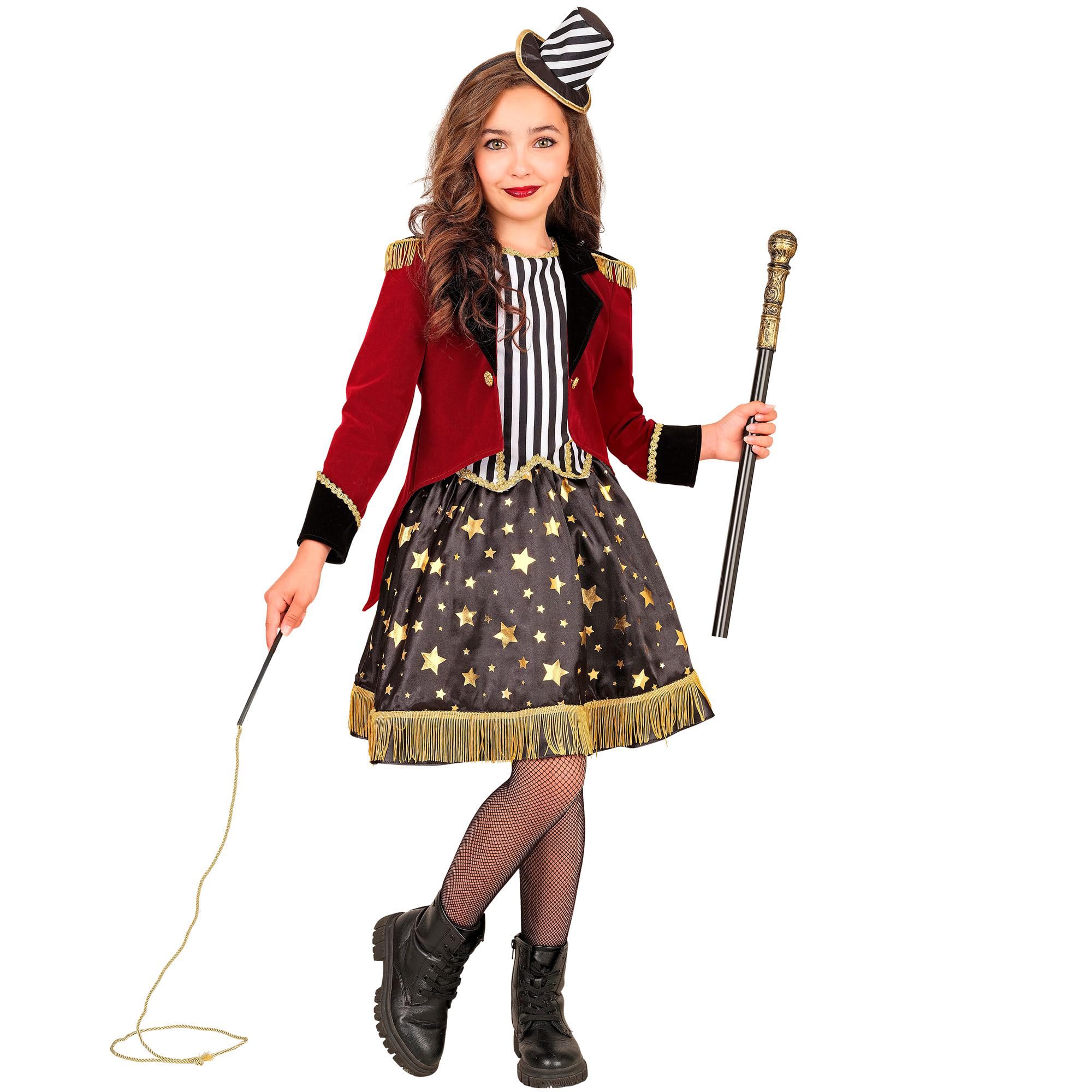 W WIDMANN MILANO Party Fashion - Costume da direttrice di circo per bambina, 3 pezzi, abito, giacca e mini cappello, domatrice, outfit per carnevale e spettacolo