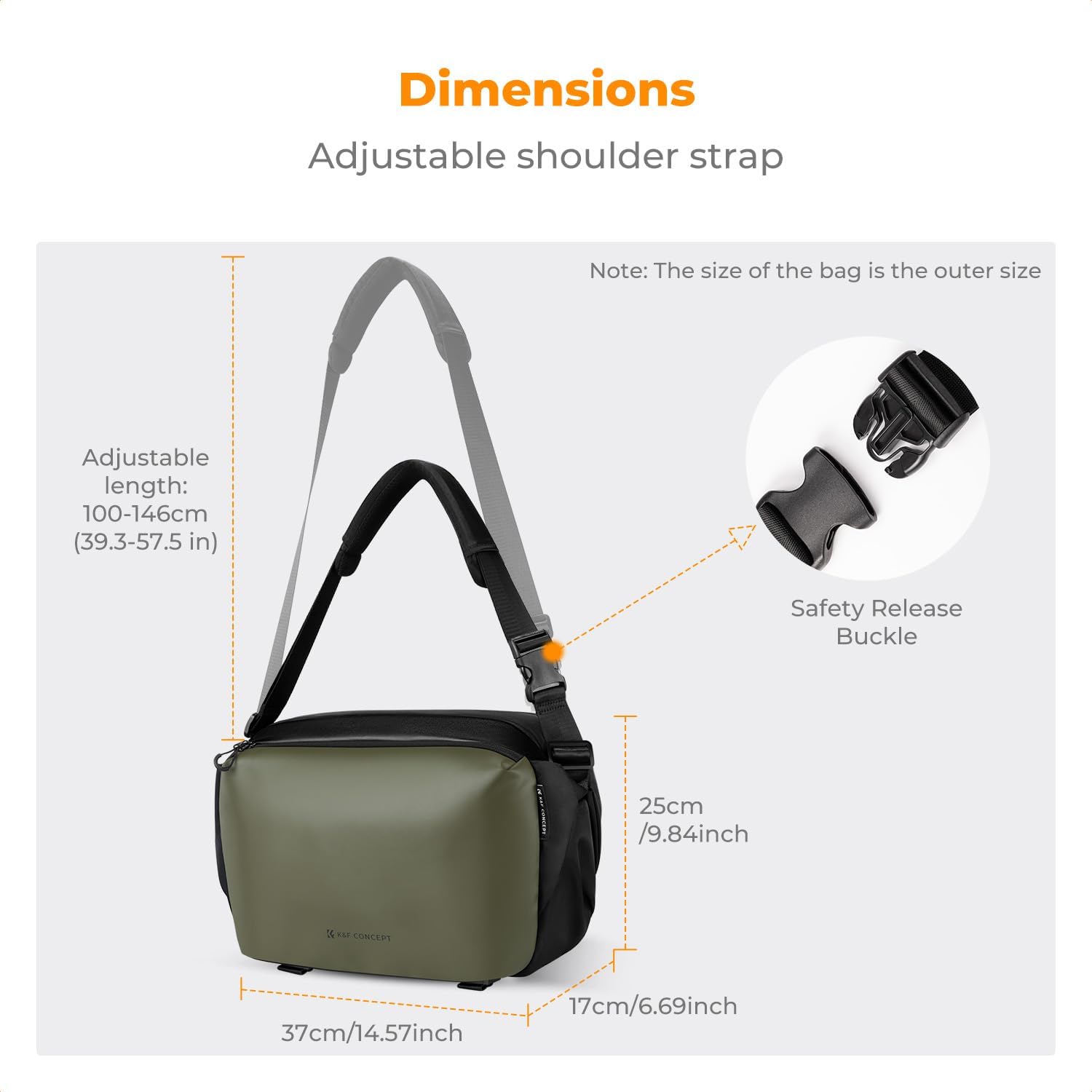 K&F CONCEPT Borsa per Fotocamera a Spalla Singola - immagine 6