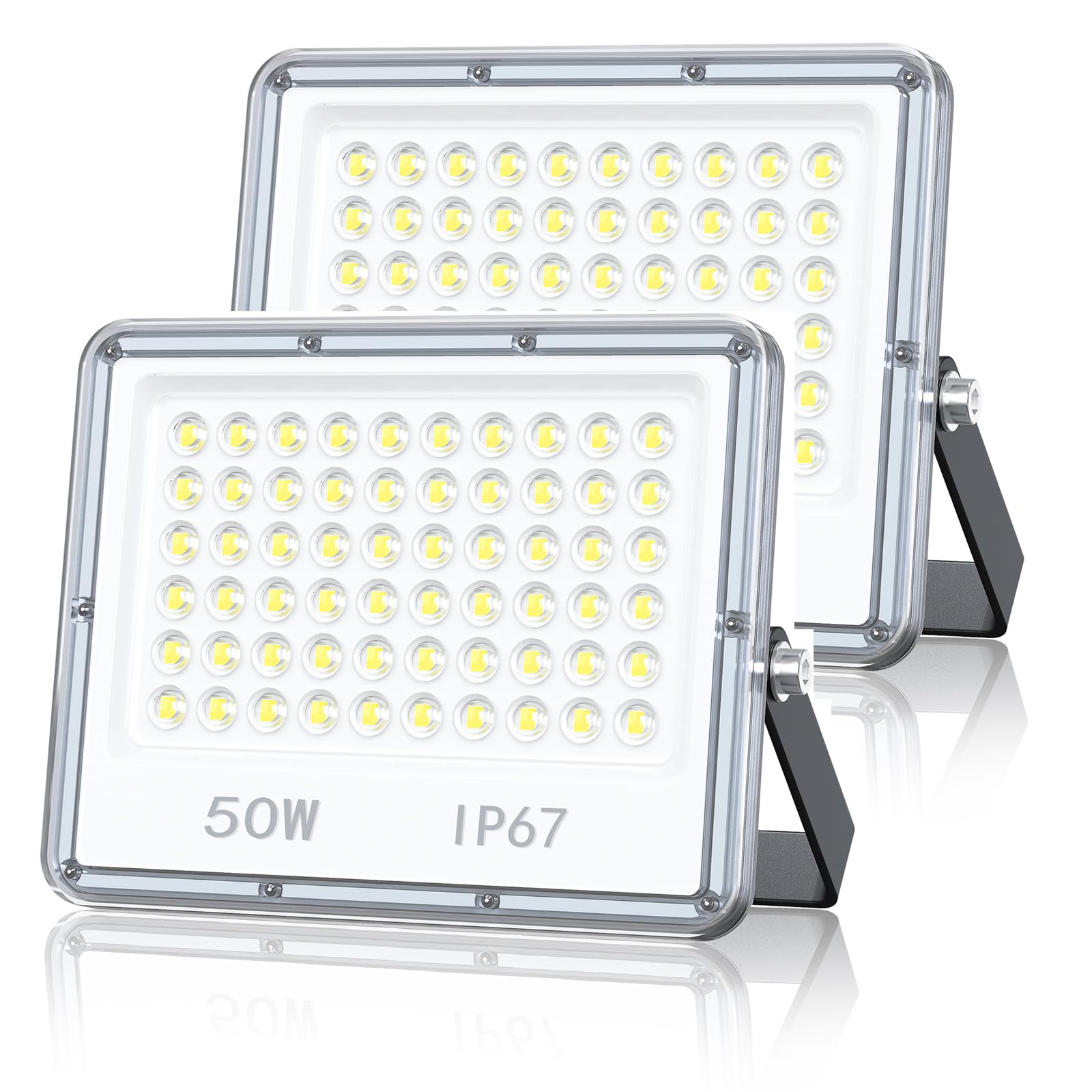 Faretto LED da Esterno 50W 5000LM IP67 (2 Pezzi)