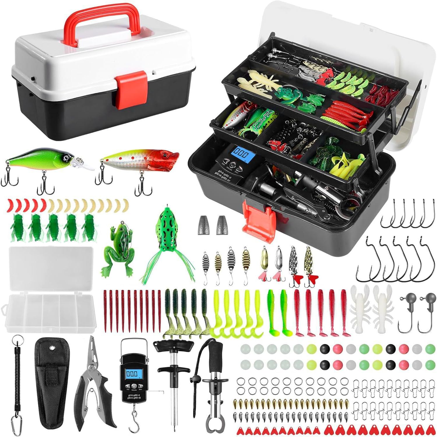 Kit da Pesca 213 Pezzi con Cassetta Portabile