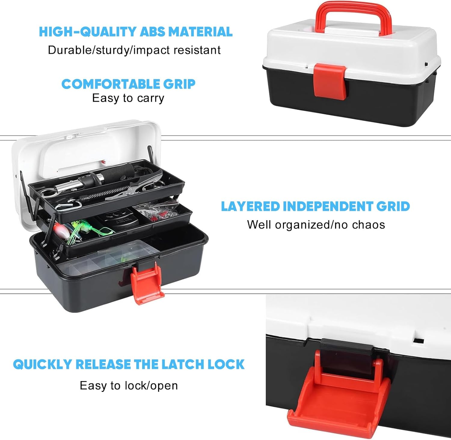 Kit da Pesca 213 Pezzi con Cassetta Portabile - immagine 3