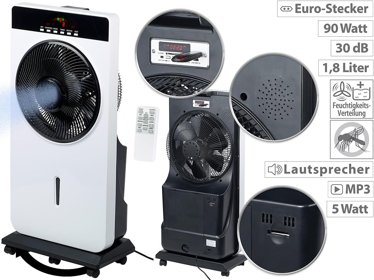 Sichler Haushaltsgeräte Ventilatore a Supporto Spray 90W - immagine 3