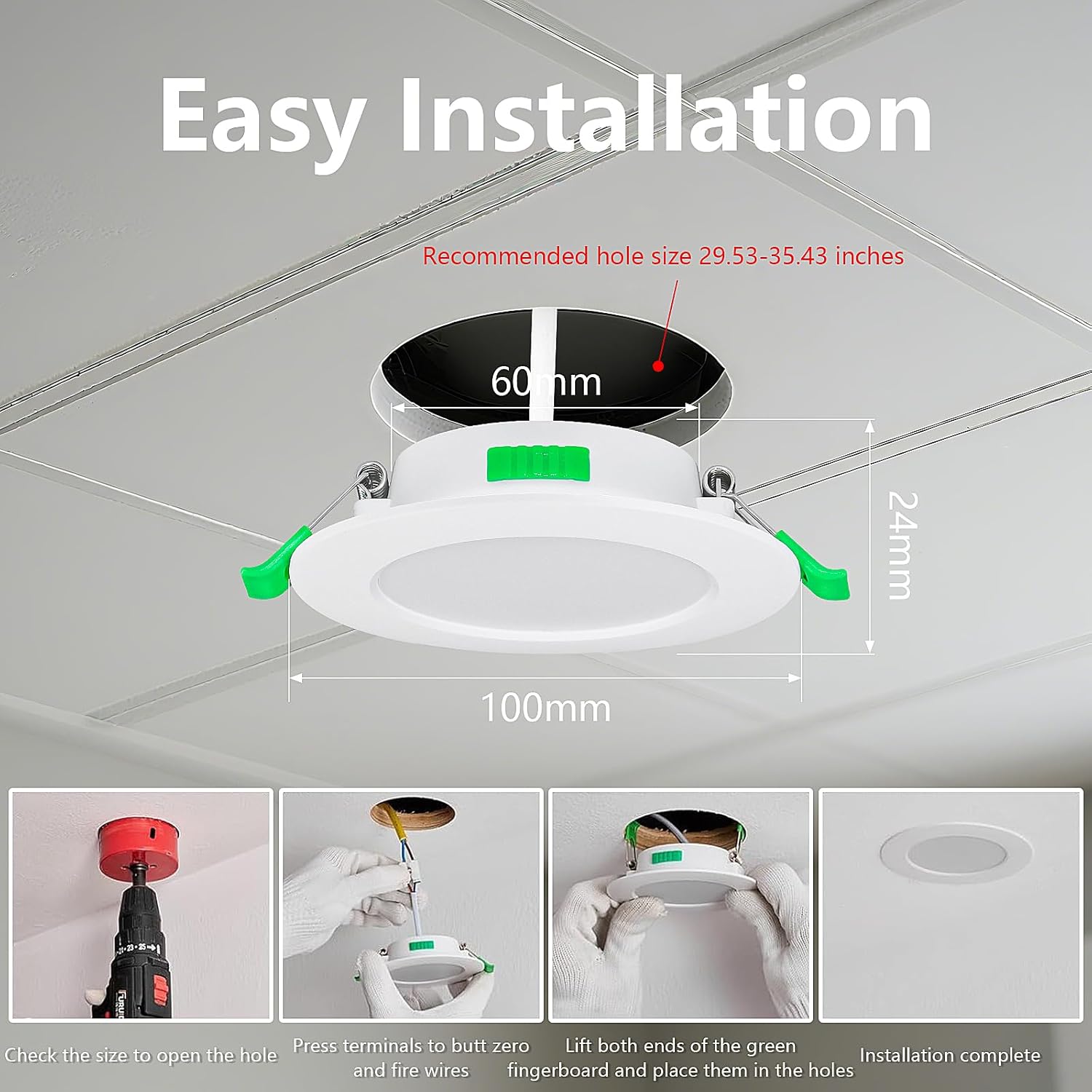 Faretto LED da Incasso 7W Dimmerabile, Set 6 pezzi - immagine 3