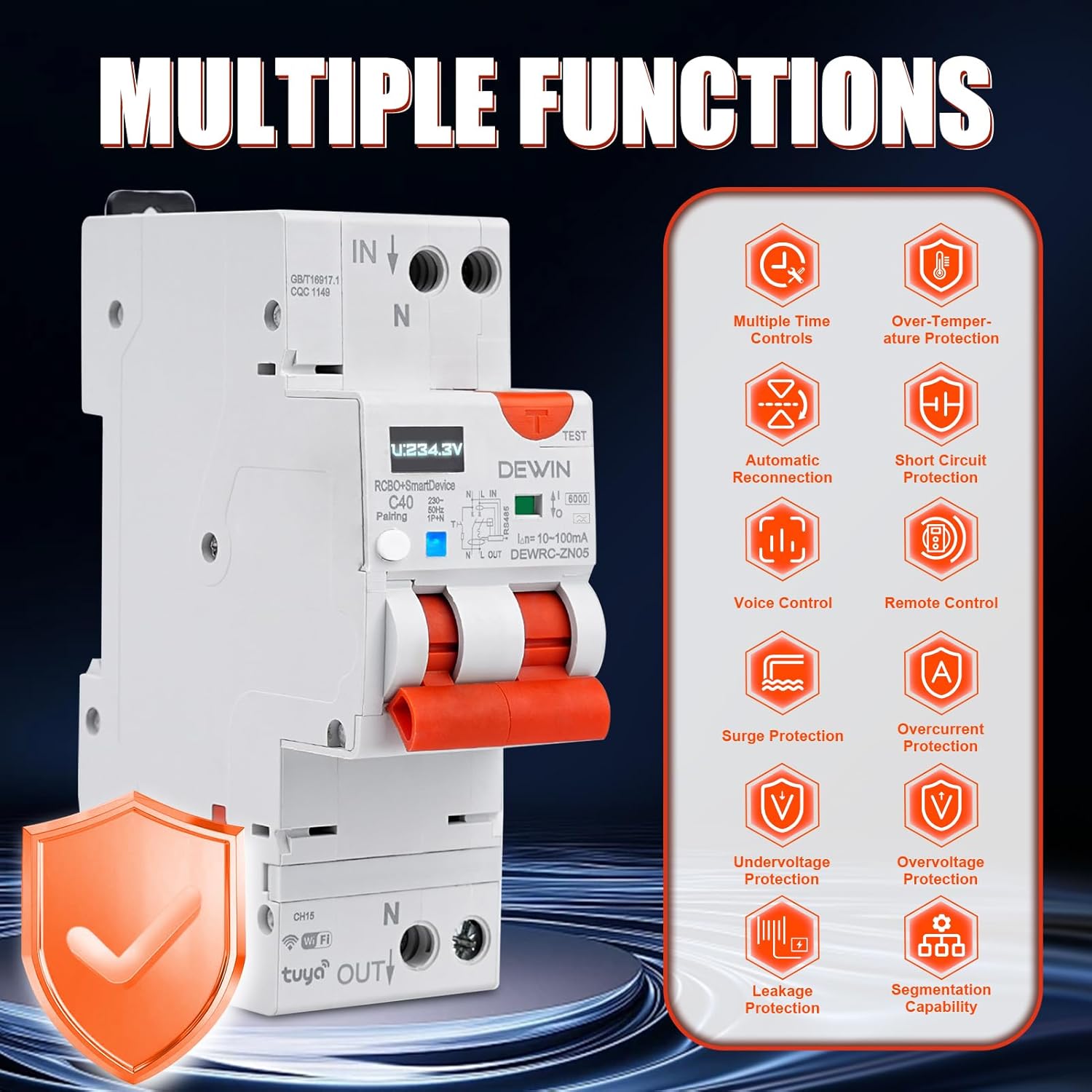 Dewin Salvavita con Riarmo Automatico WiFi 1P+N 40A - immagine 2