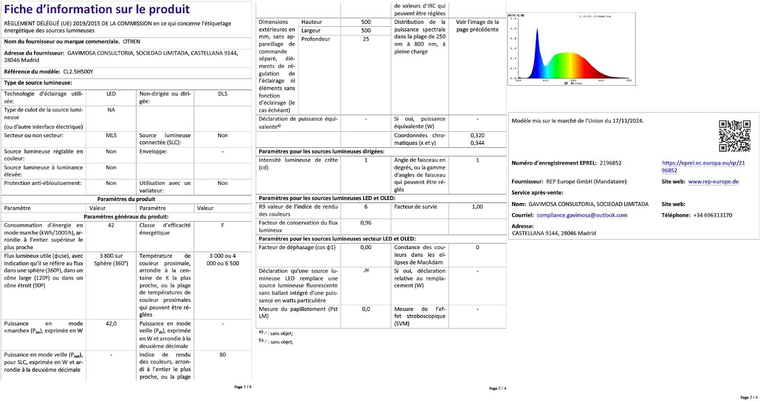 Otren Plafoniera Led Soffitto 50CM 42W - immagine 10
