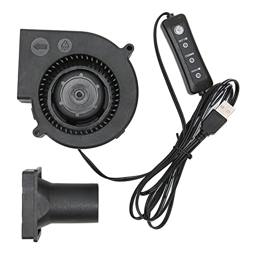 Ventola di Raffreddamento, 5V DC 3800RPM Ventola Turbo di Raffreddamento USB con Ingresso Aria da 60mm, 3 modalità di velocità della Ventola, 97x97x33mm