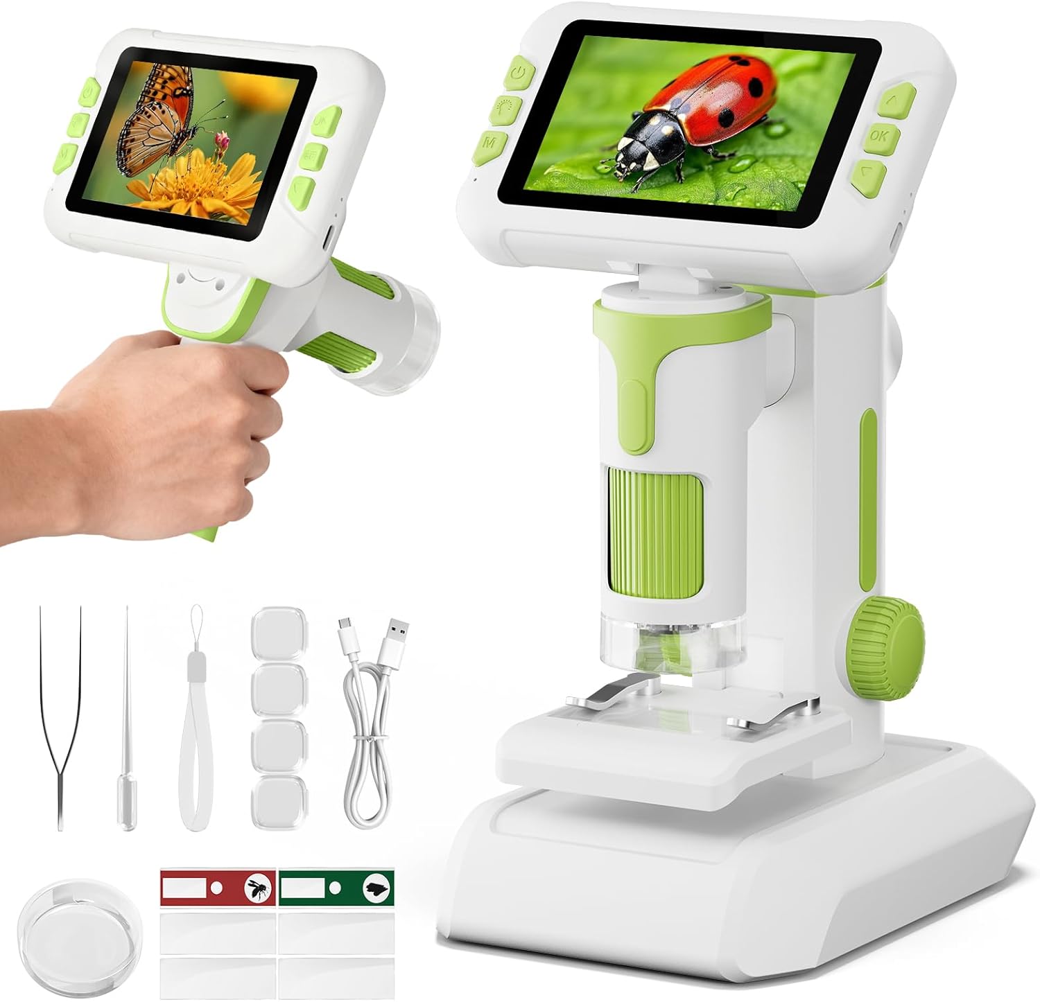 Microscopio Digitale 1600X con Schermo IPS 4.0 Pollici - immagine 1