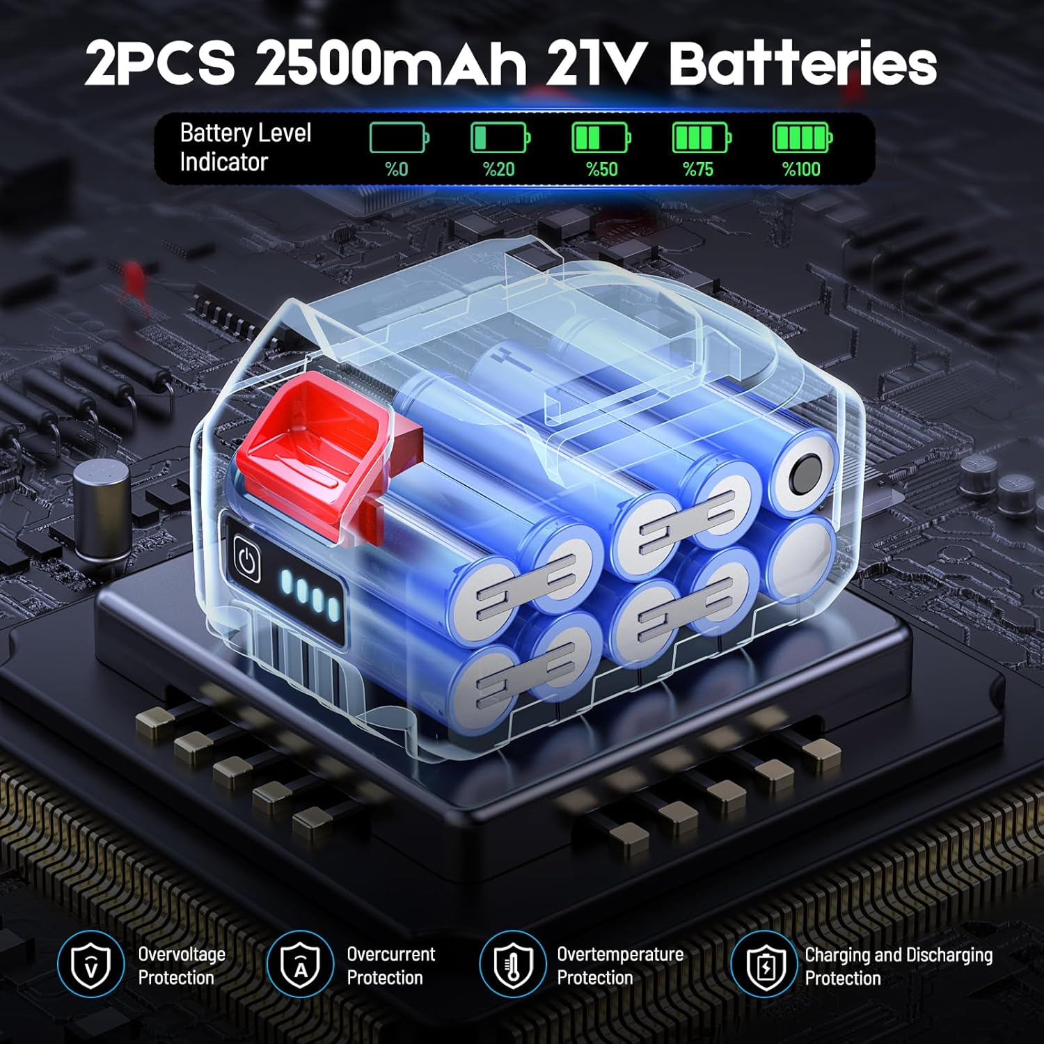 Soffiatore a Batteria con 2 Batterie 21V - immagine 3