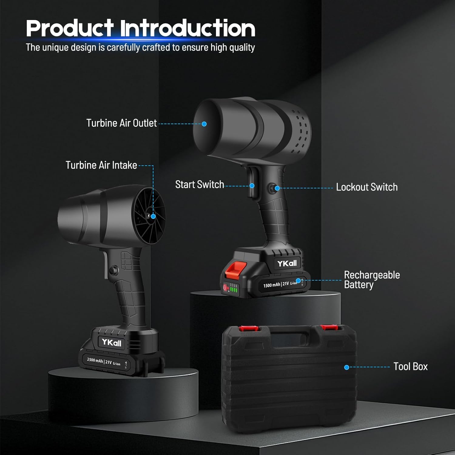 Soffiatore a Batteria con 2 Batterie 21V - immagine 5