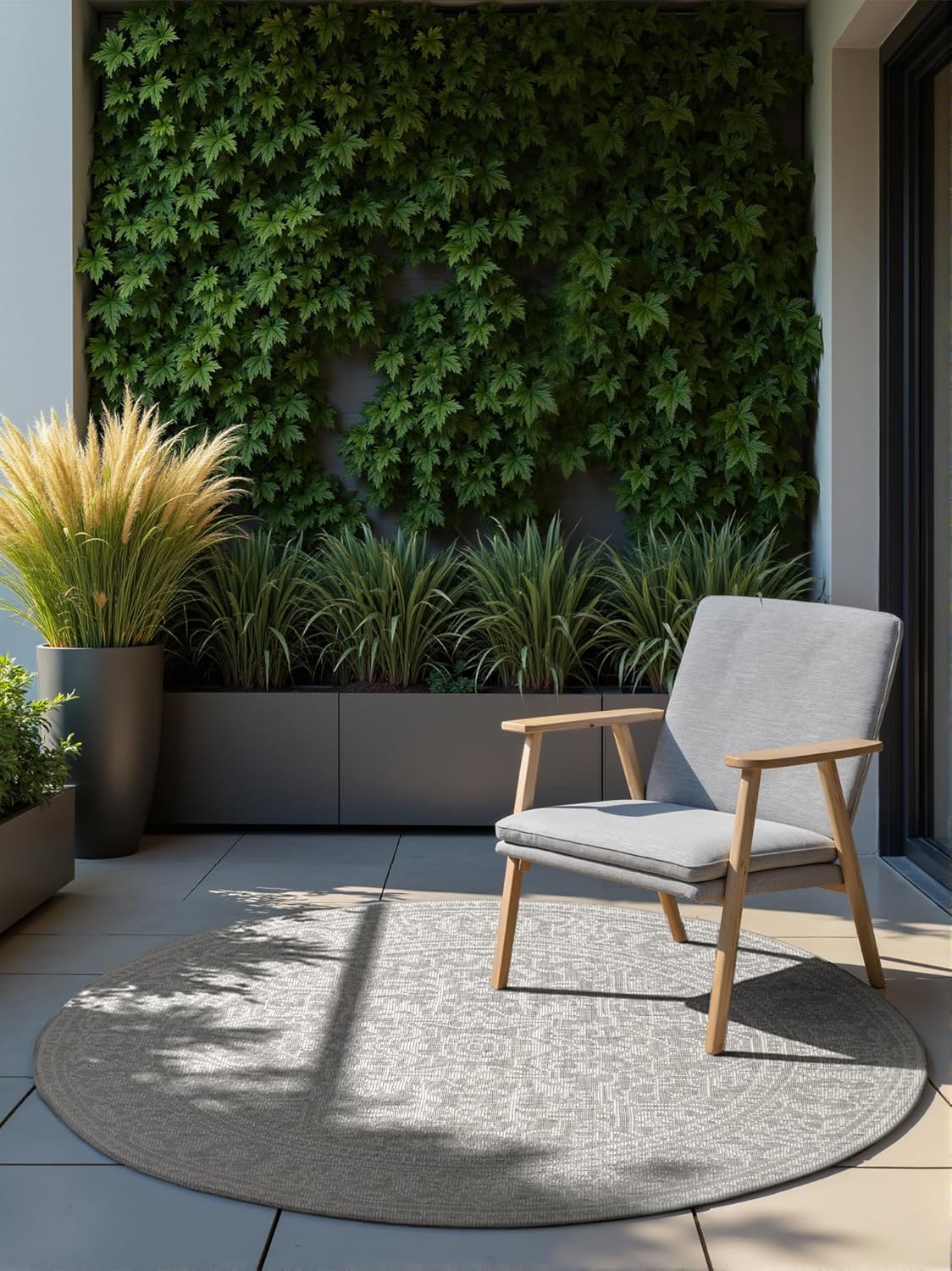 Northrugs Kona - Tappeto Rotondo Classico per Interni/Esterni