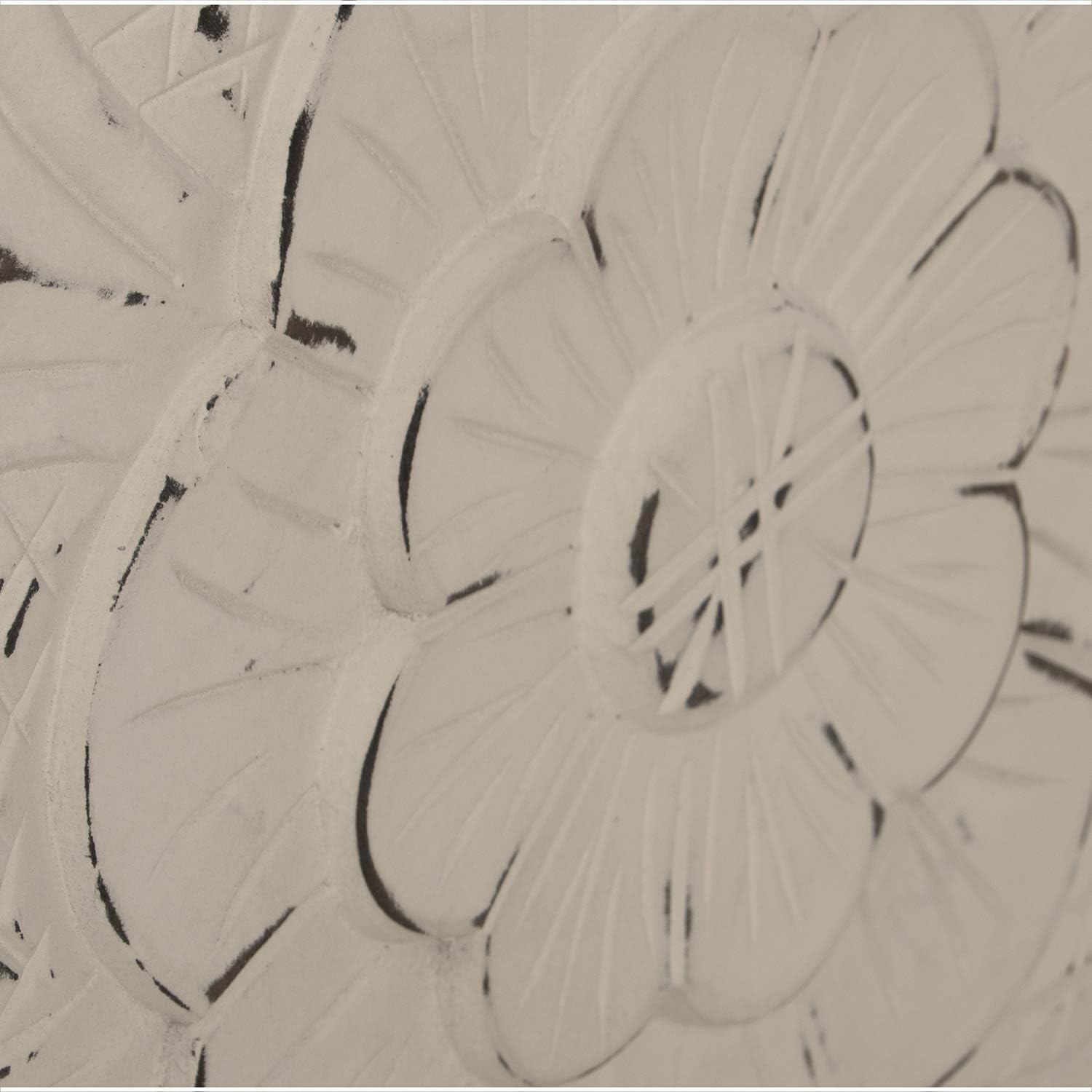 Drw Retablo con 3 Pezzi Traforato in Legno MDF e Specchio - immagine 3