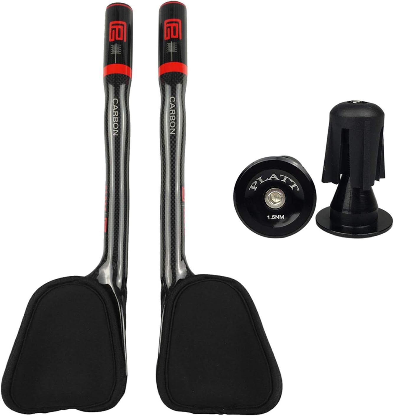PLATT Carbon TT Manubrio Aero per bicicletta, 31,8 mm, rosso 02