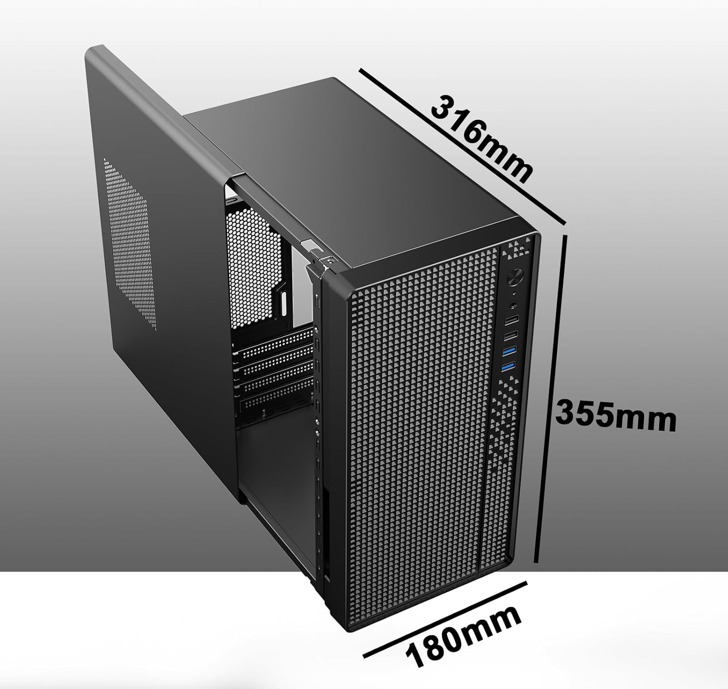 PC Case Micro-ATX Mini Tower SPCC 0,8mm - immagine 6