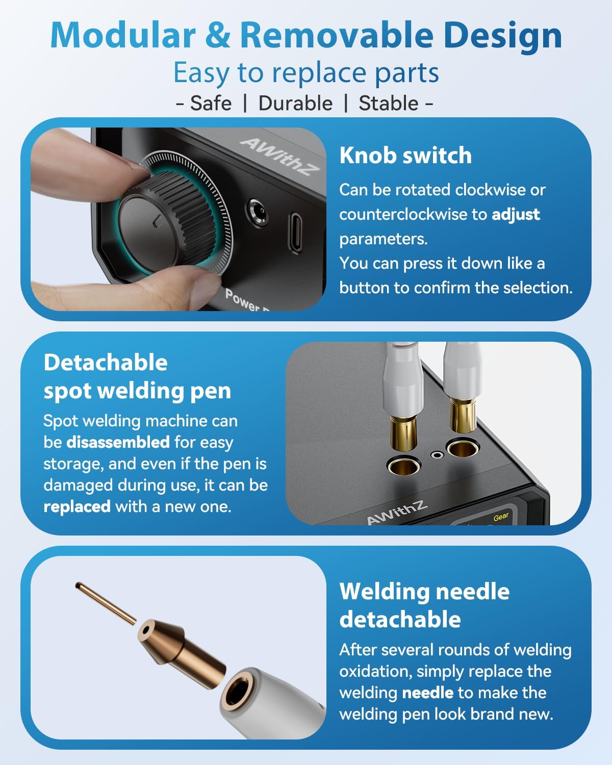 AWithZ Saldatrice a Punti 9000W per Batteria UK1 - immagine 5