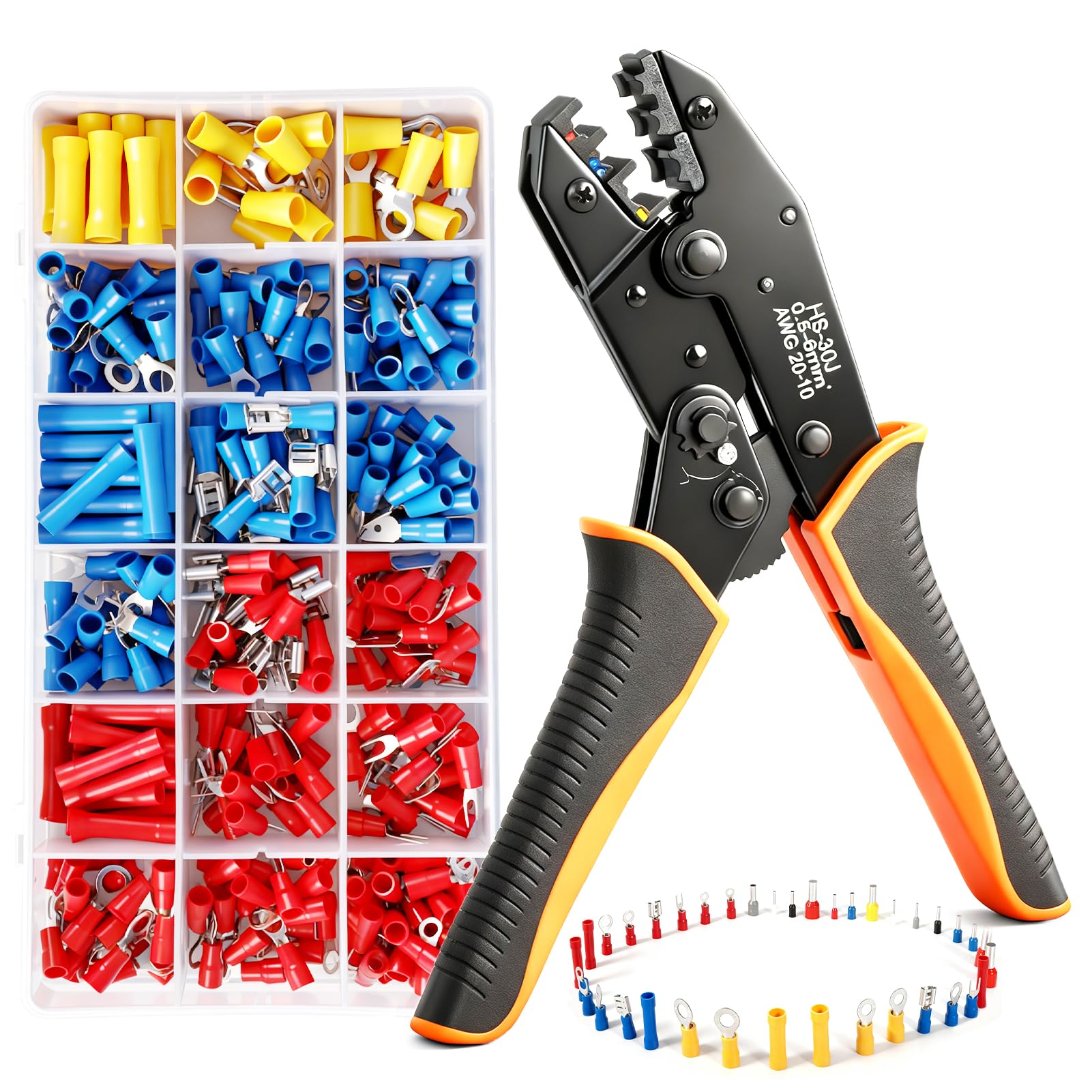 Set Pinza Crimpatrice Capicorda con 350 Connettori