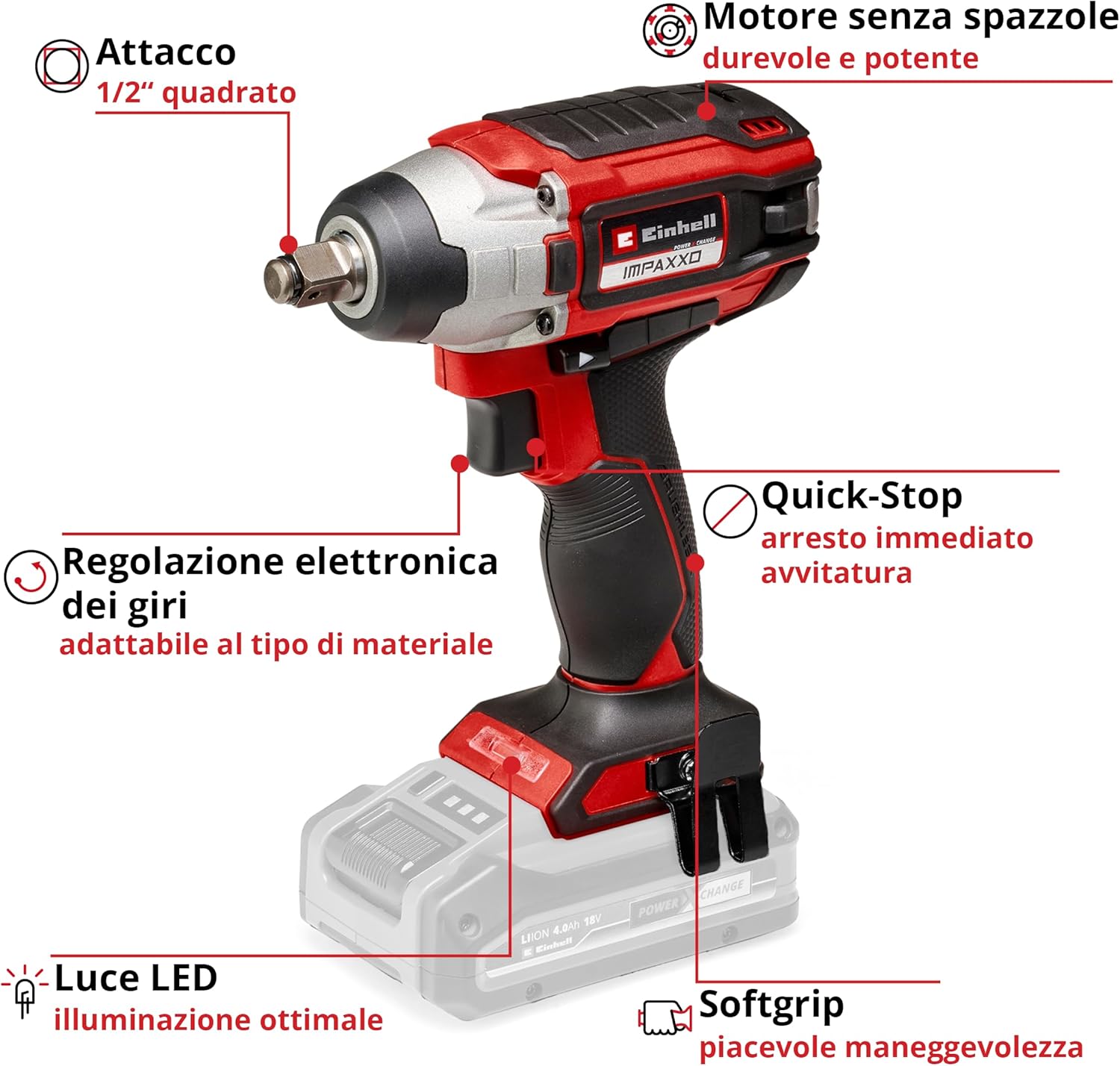 Einhell IMPAXXO 18/230 - Avvitatore a Impulsi 18V 230Nm - immagine 3