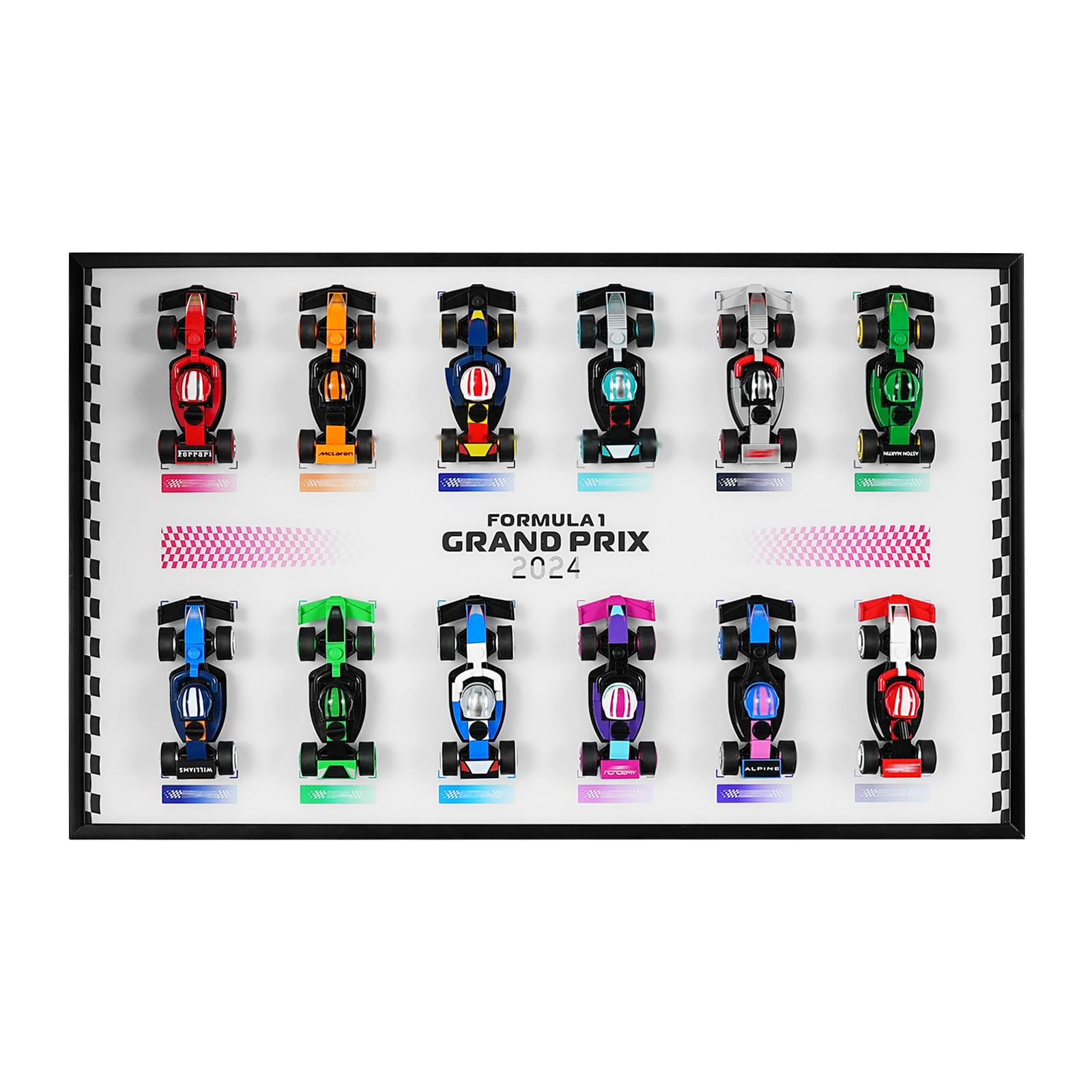 Display Wallboard per Lego 71049 F1 Racing Cars