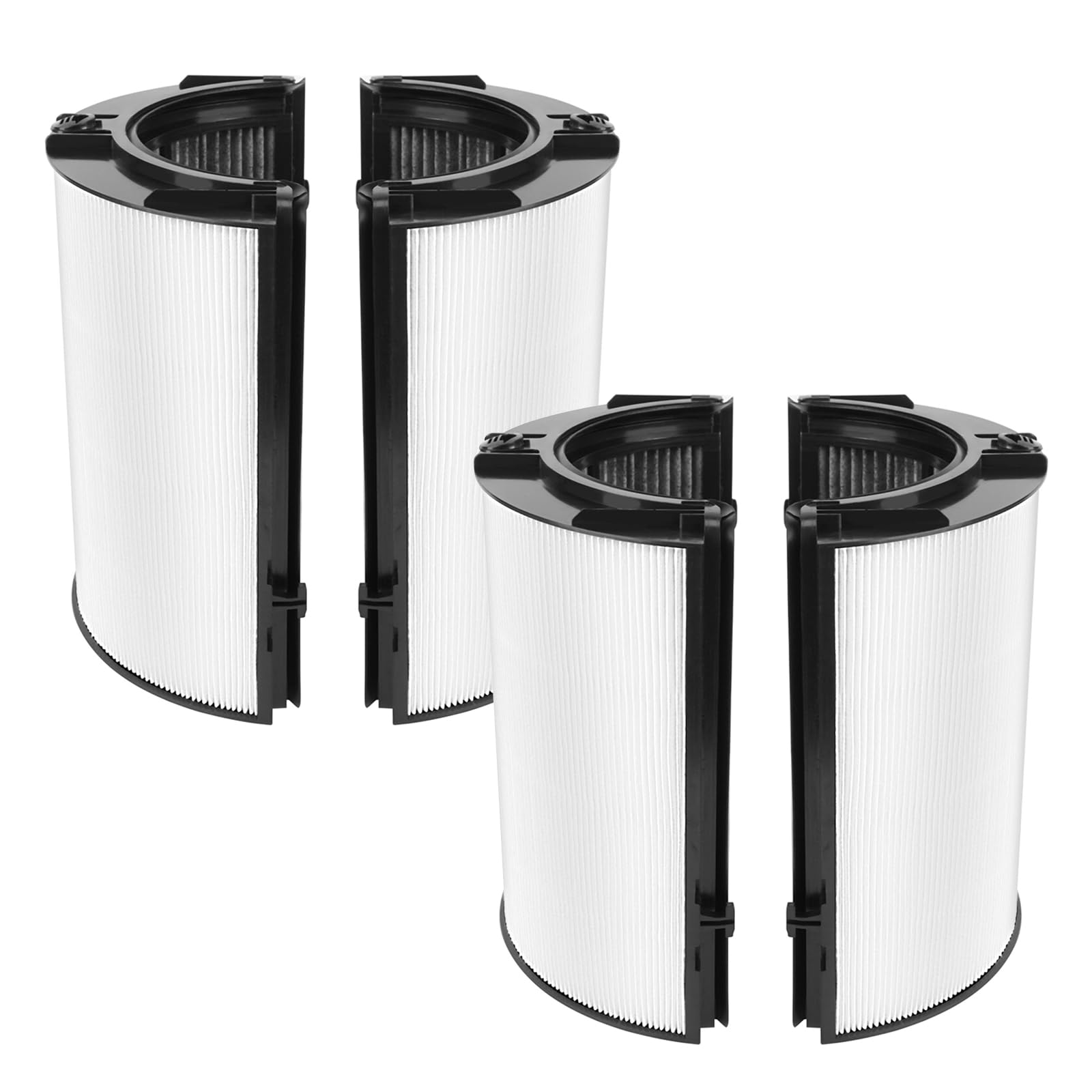 Set di 4 filtri di ricambio per purificatore d'aria HP04, colore: nero/bianco