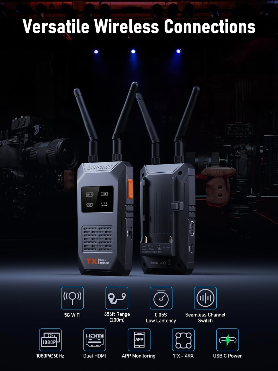 Lemorele - Sistema di Trasmissione Video Wireless 200M - immagine 2