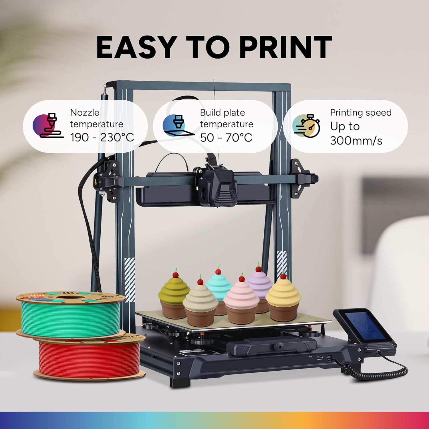 Overture Filamento Matte PLA 1.75mm, 4kg (Bianco) - immagine 6