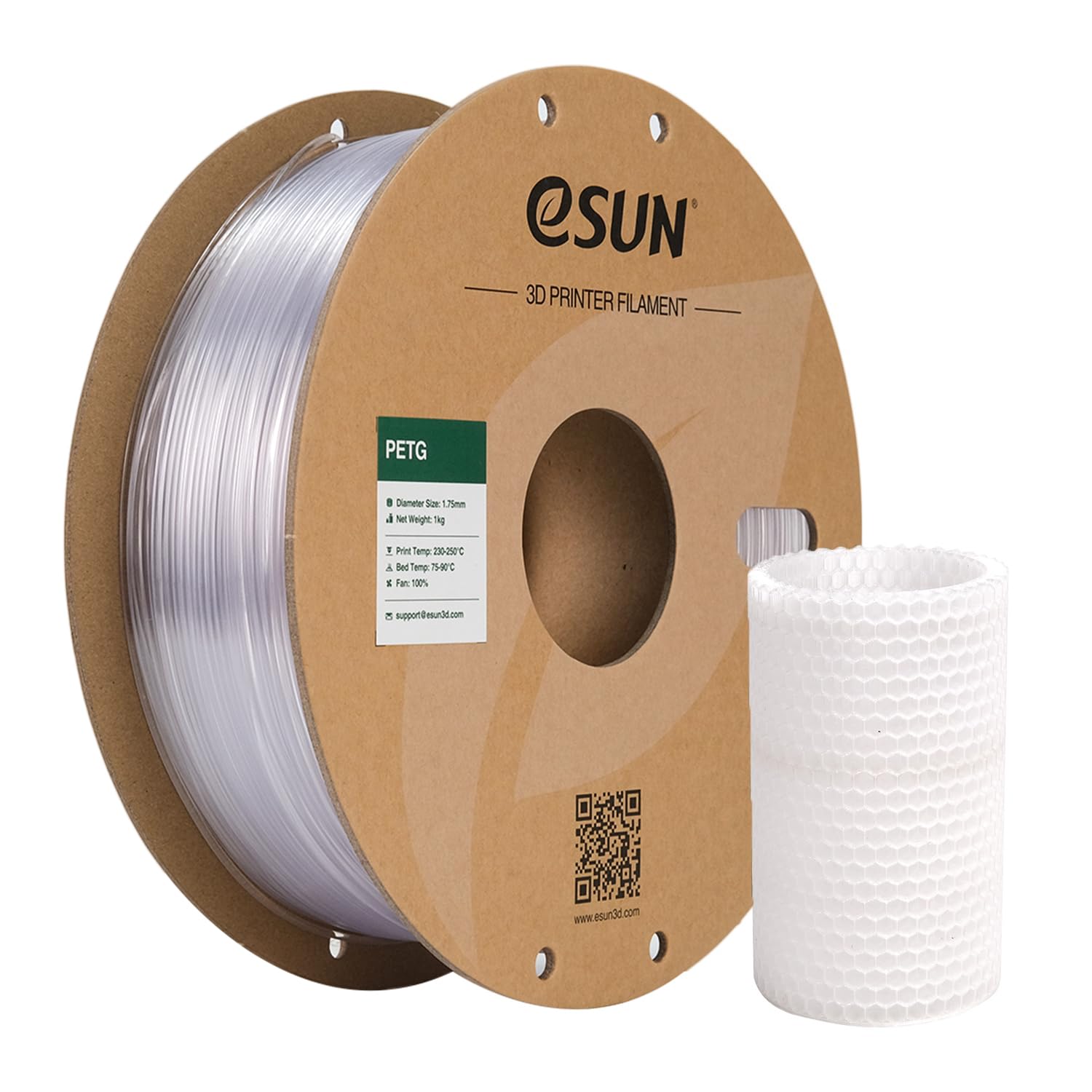 Esun Filamento PETG 1.75mm 1kg, Naturale