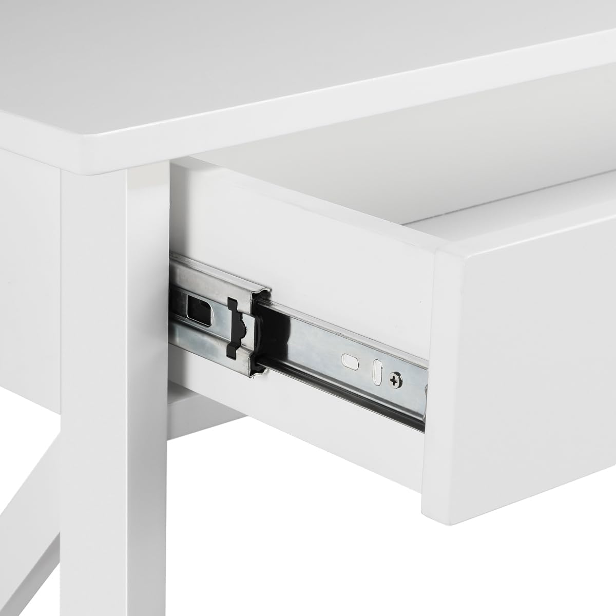 Yaheetech Tavolo da Console con Ripiani e Cassetti, Bianco - immagine 6