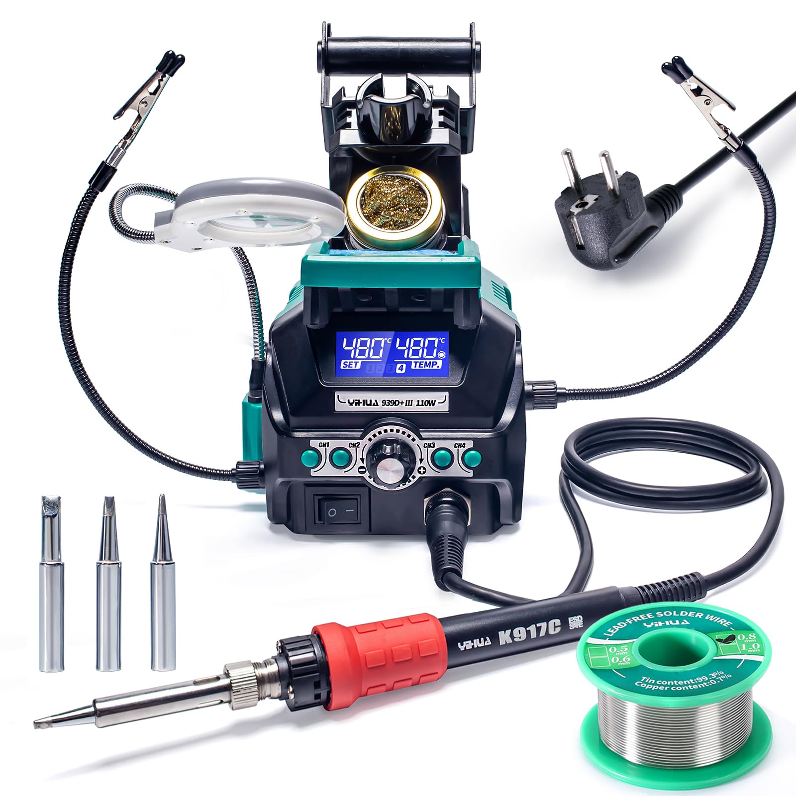 Yihua 939D+ III EVO Stazione di Saldatura 110W