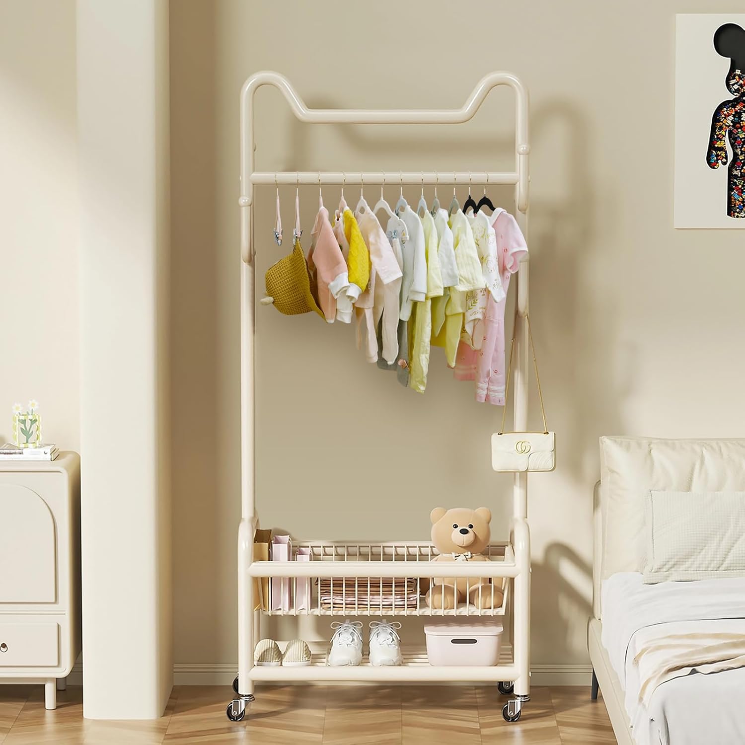 ManGotree Grucce Velluto Bambini 30cm con Clip (28 pz, Bianco) - immagine 6