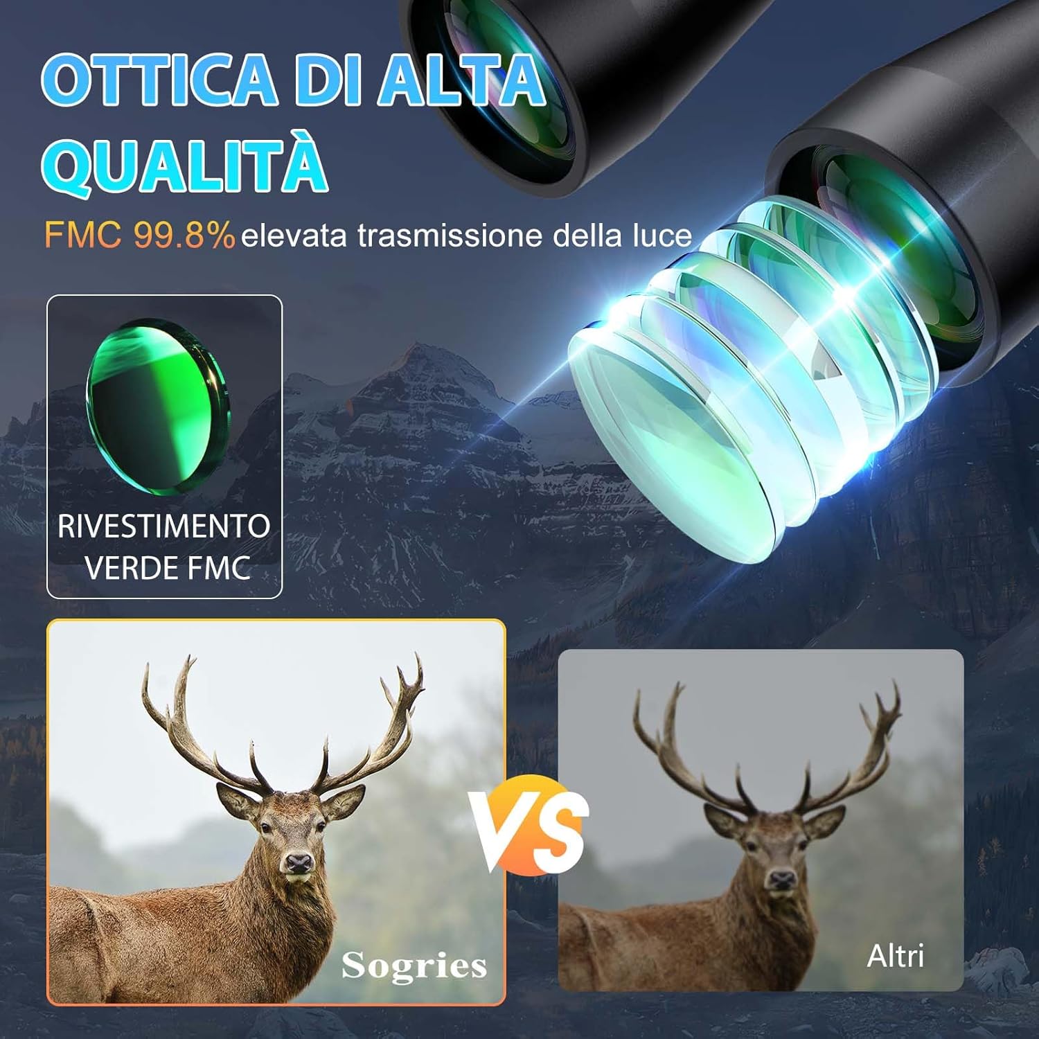 Binocolo Compatto per Adulti ad Alta Potenza - immagine 6