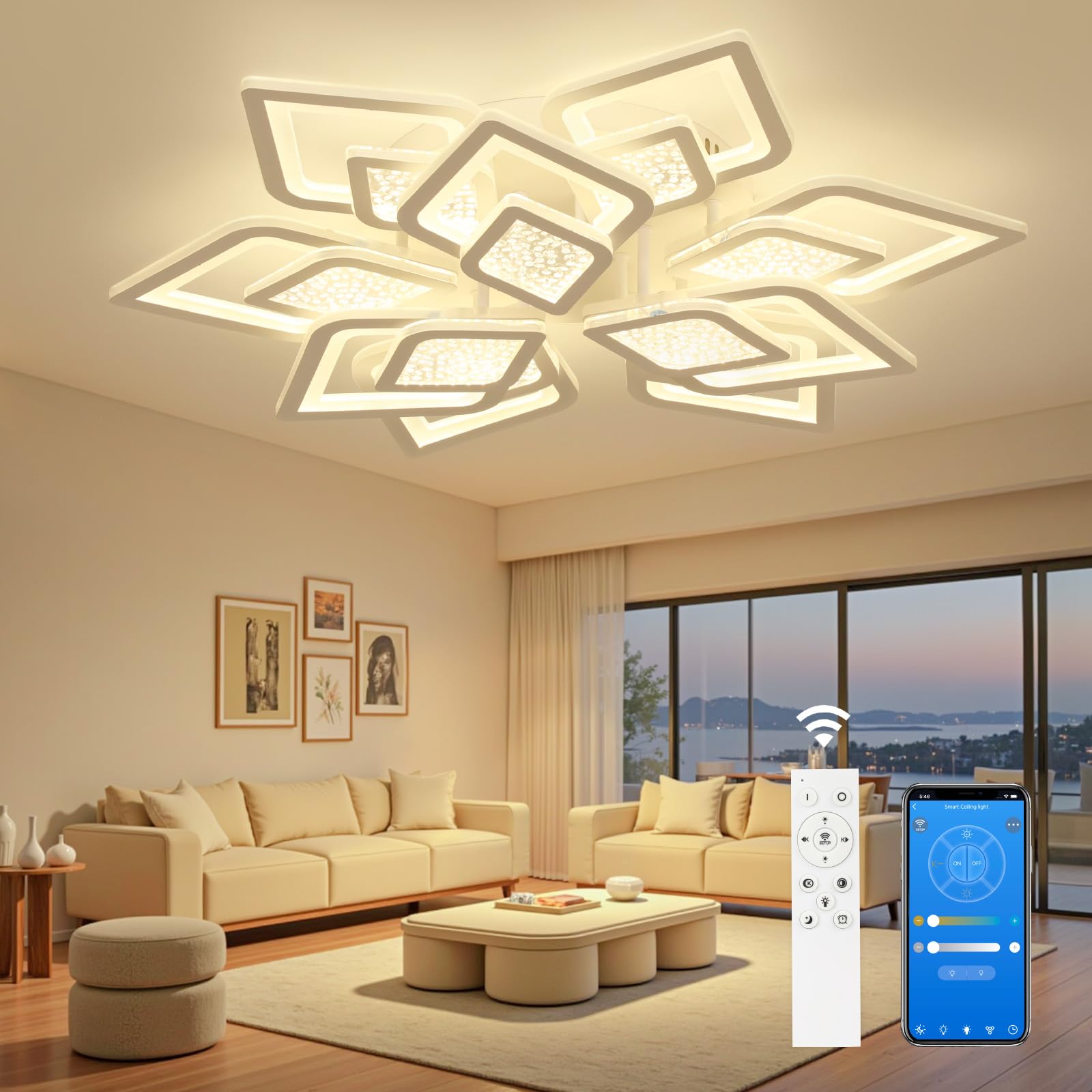 Easy Eagle Plafoniera LED Soffitto 80W 72CM