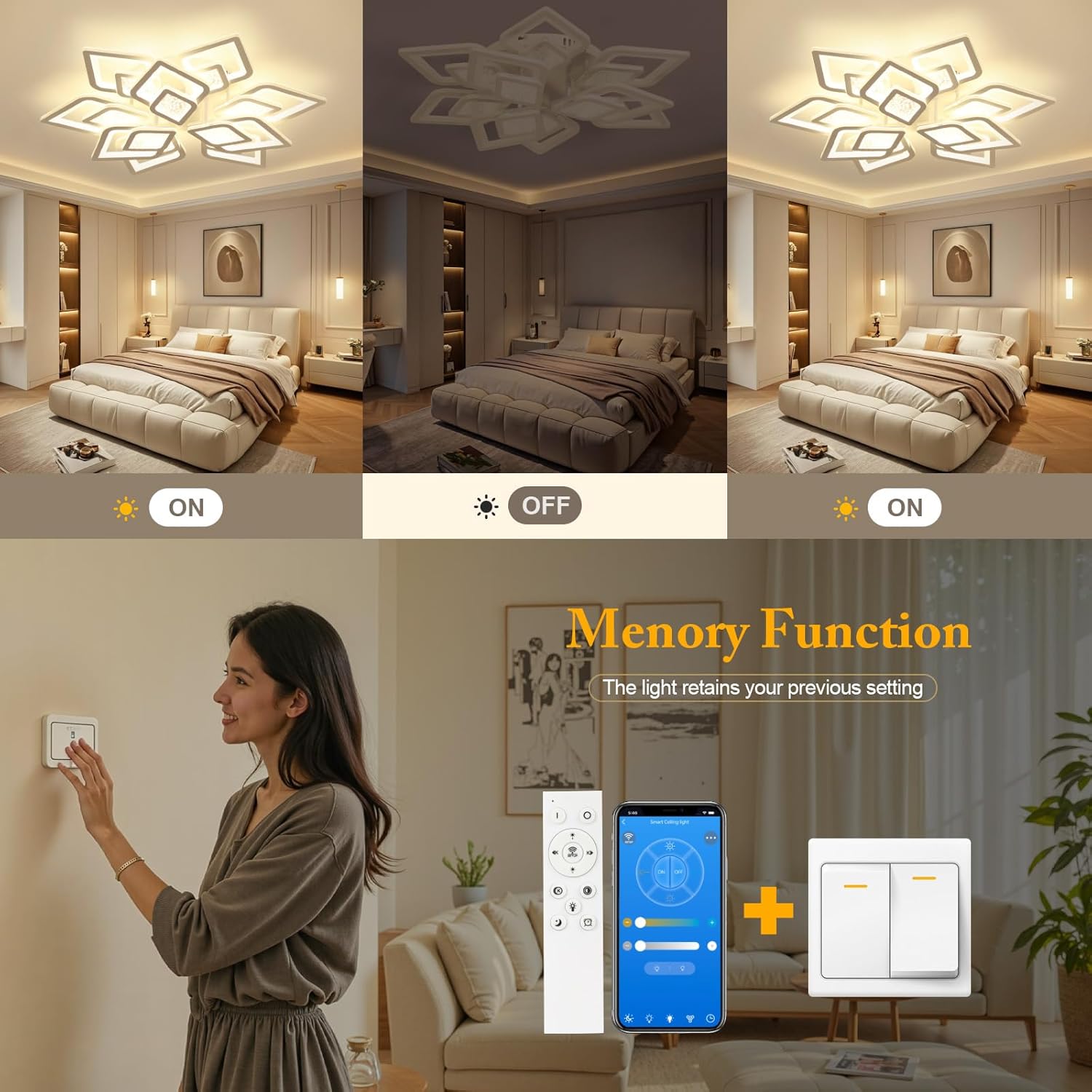 Easy Eagle Plafoniera LED Soffitto 80W 72CM - immagine 5