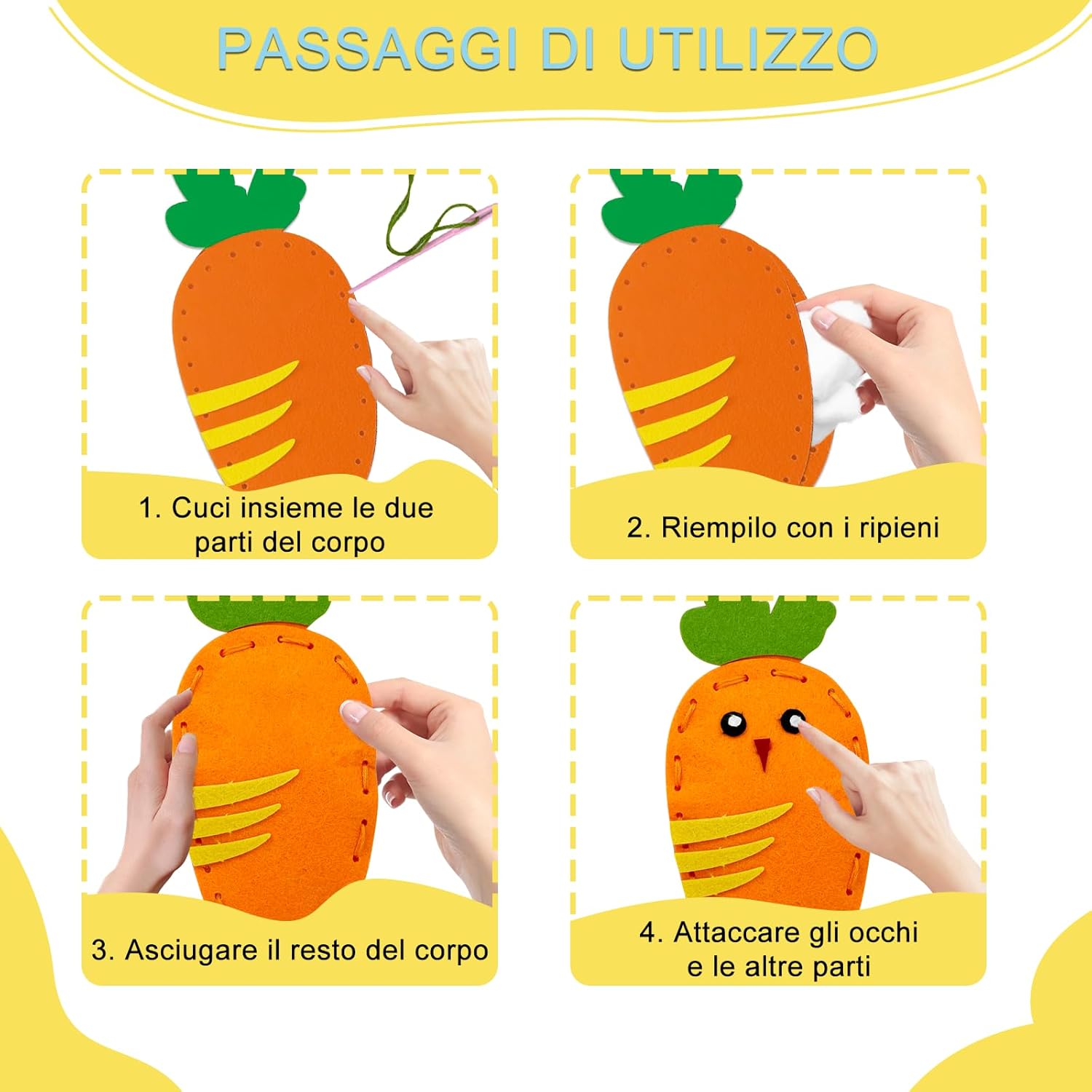 Confezione da Cucito in Feltro per Bambini - immagine 5