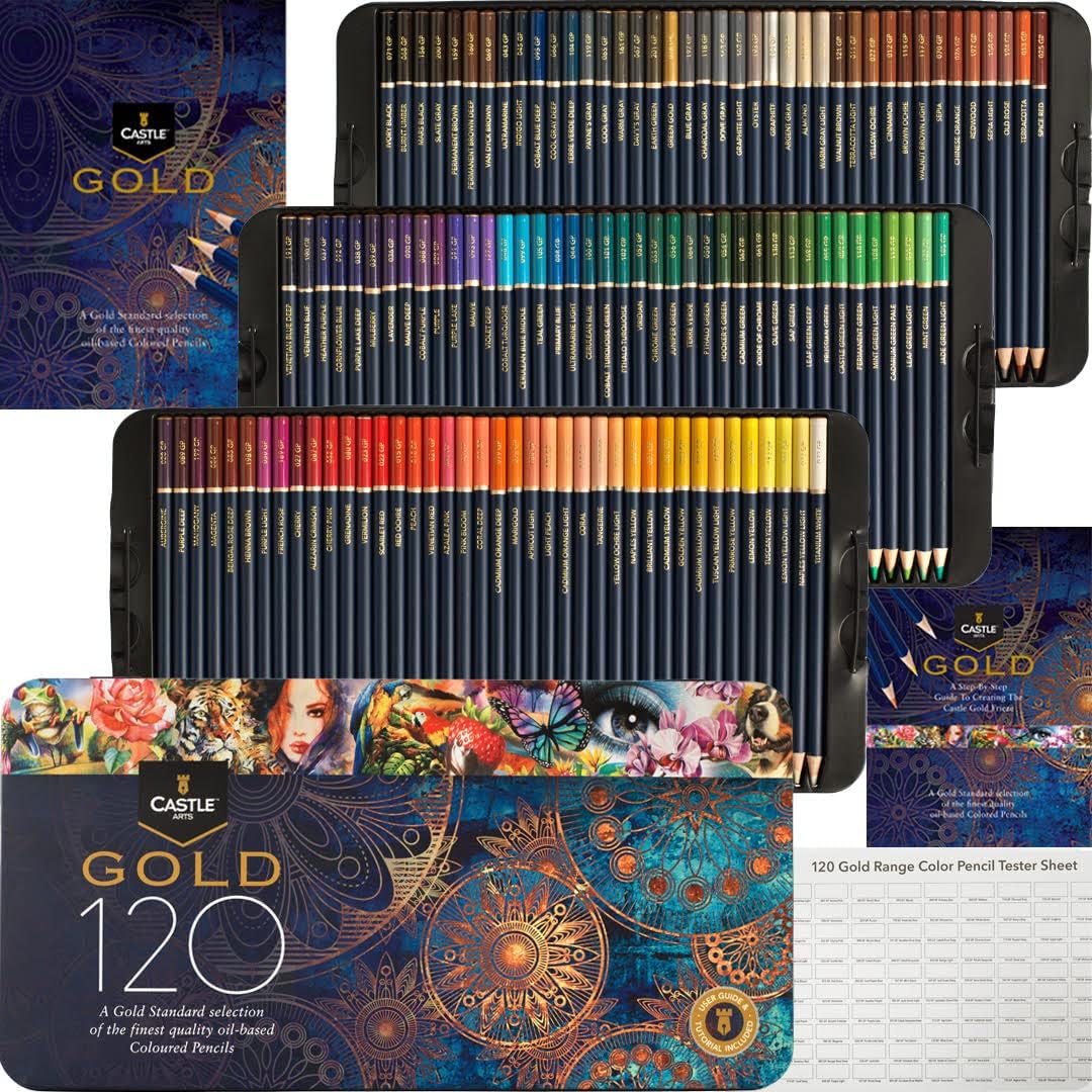 Castle Art Supplies - Set 120 Matite Colorate Qualità Oro - immagine 1