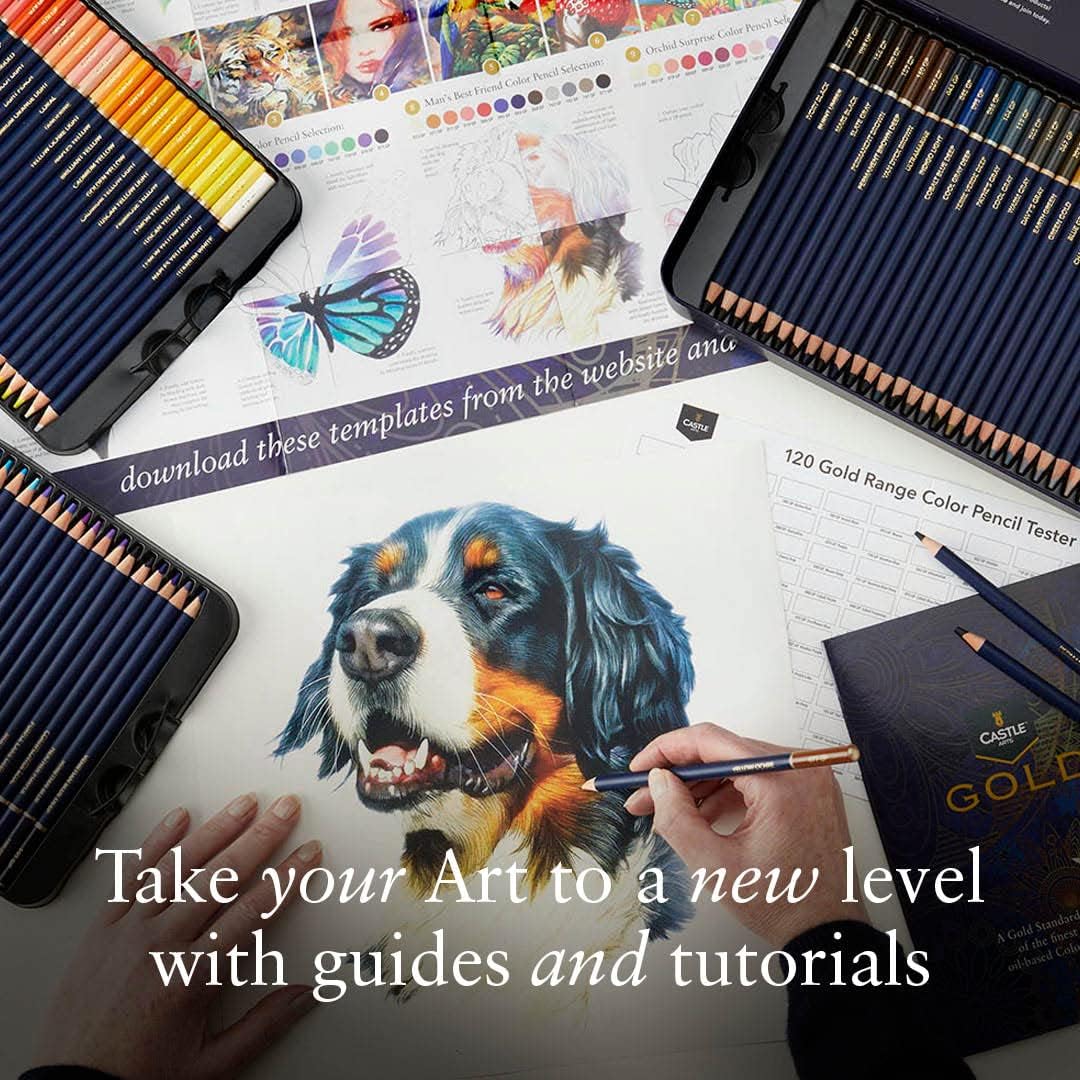 Castle Art Supplies - Set 120 Matite Colorate Qualità Oro - immagine 5