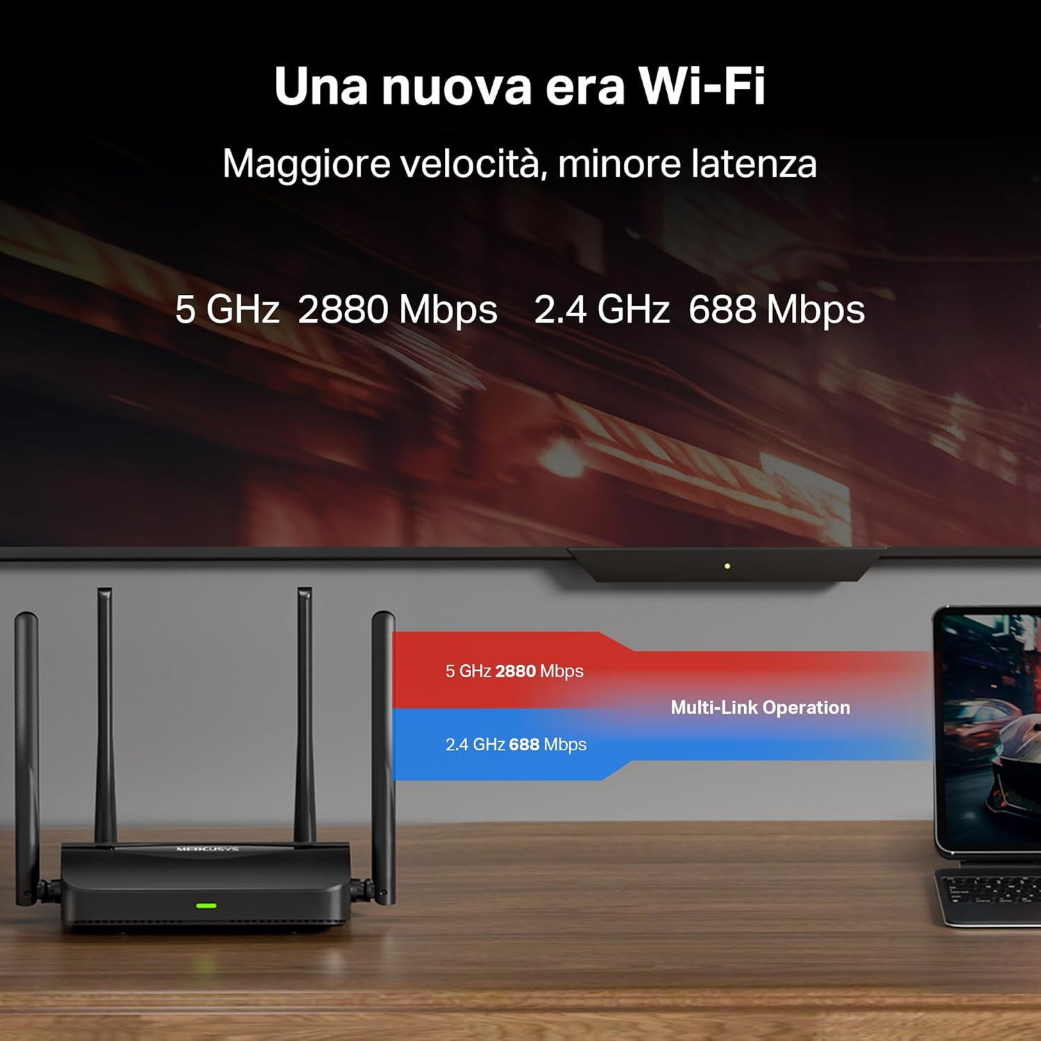 Mercusys TP-Link MR25BE Router WiFi 7 BE3600Mbps - immagine 4