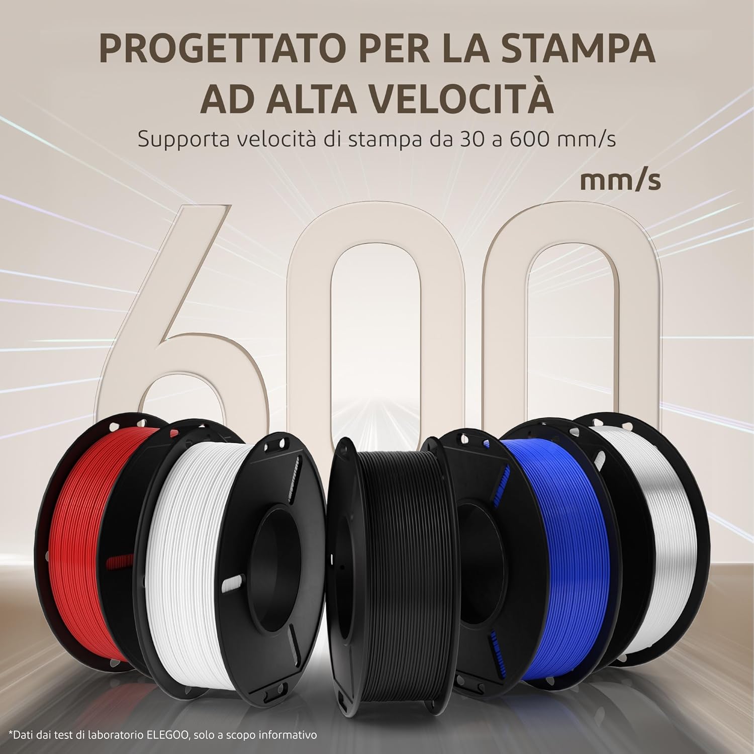 Elegoo Rapido Filamento PETG 1.75mm Multicolore - immagine 2