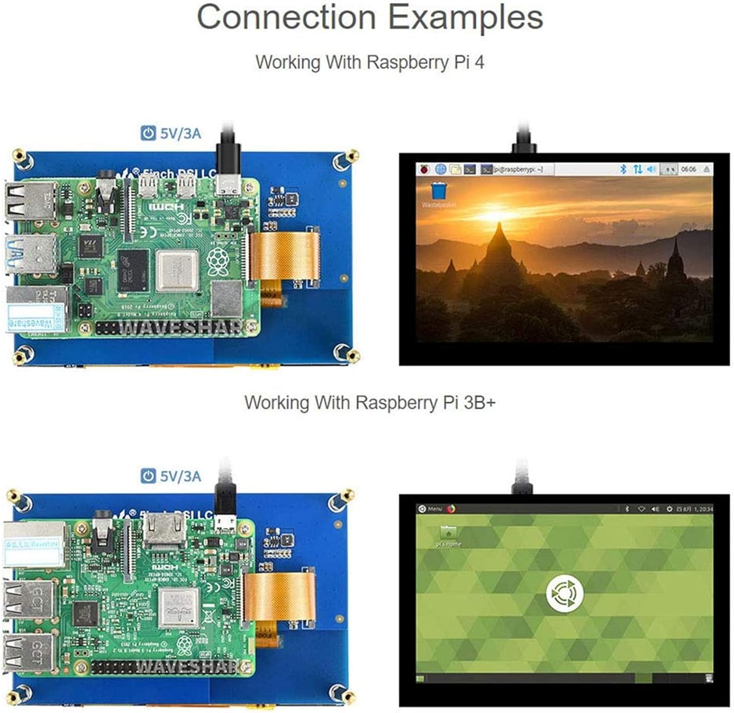 Monitor Touchscreen 5 Pollici DSI LCD per Raspberry Pi - immagine 5
