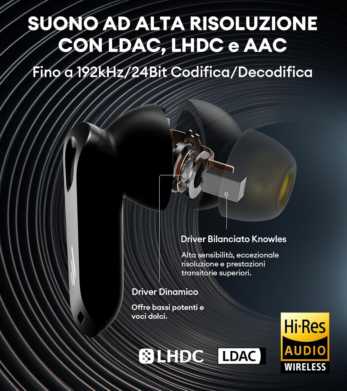 Edifier NeoBuds Pro 2 - Cuffie ANC, Nero - immagine 4