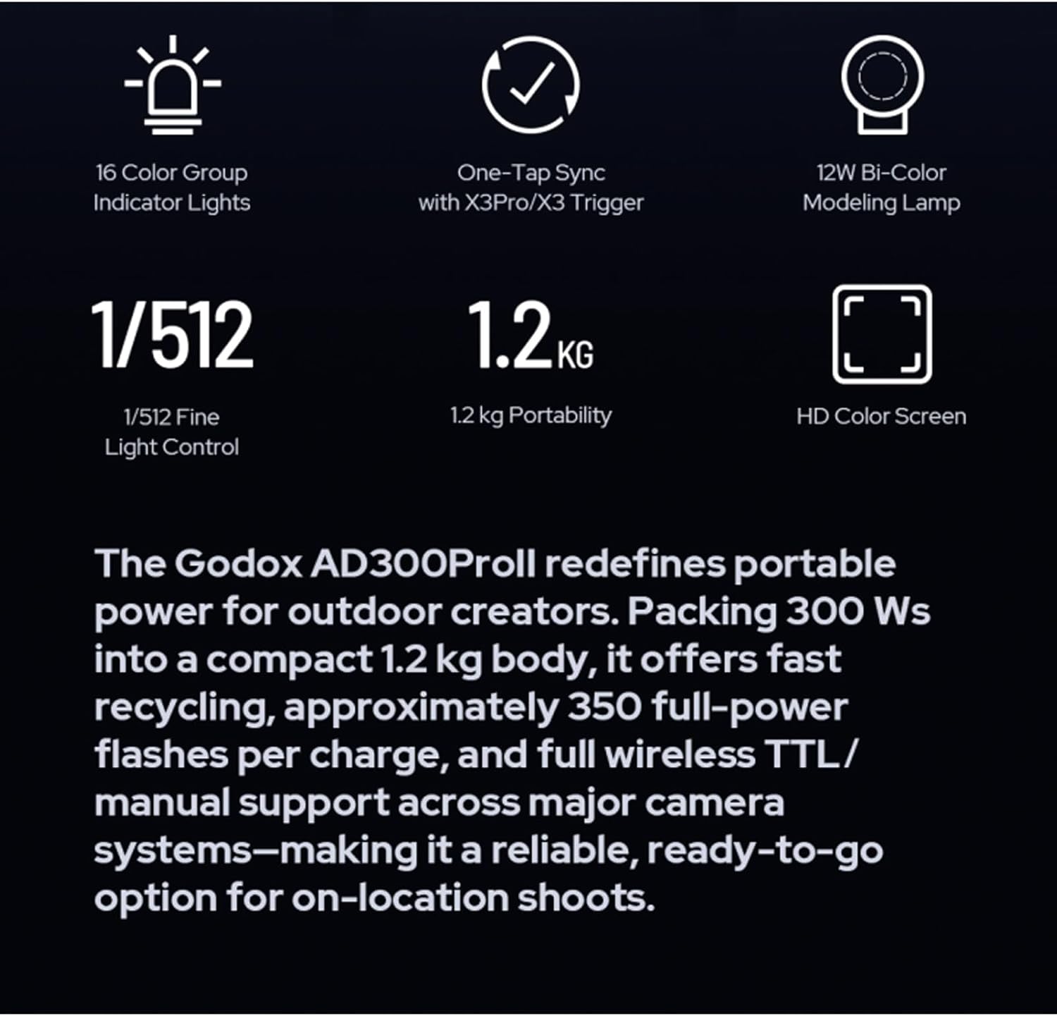 Godox AD300 Pro II - Flash da Esterno TTL 300W - immagine 2